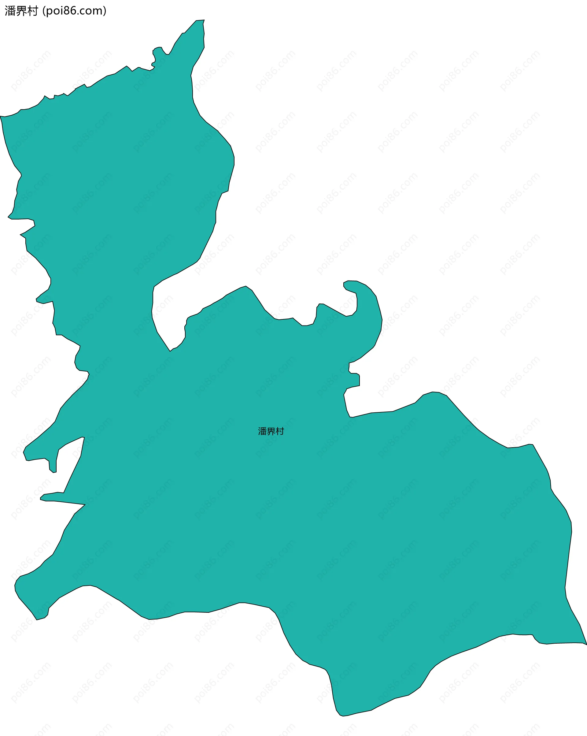 潘界村边界地图