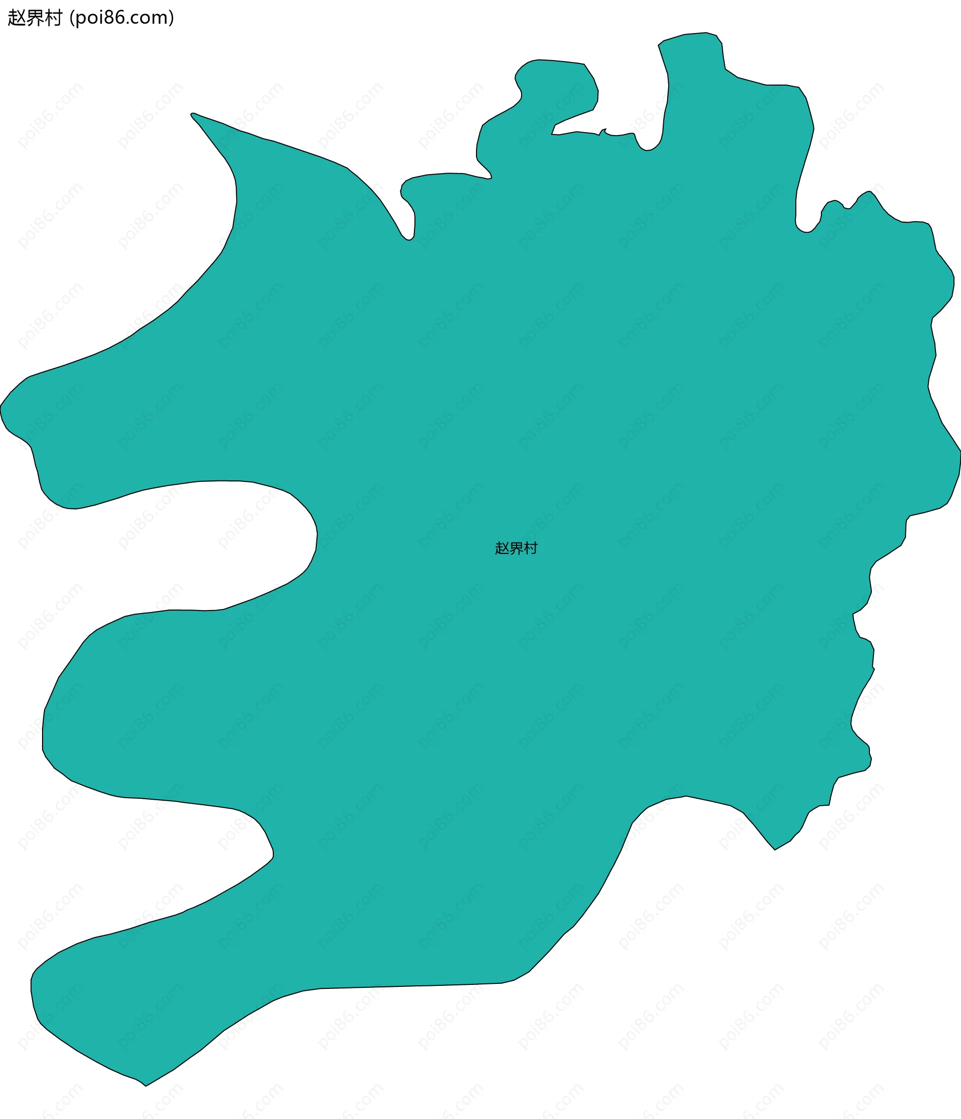 赵界村边界地图