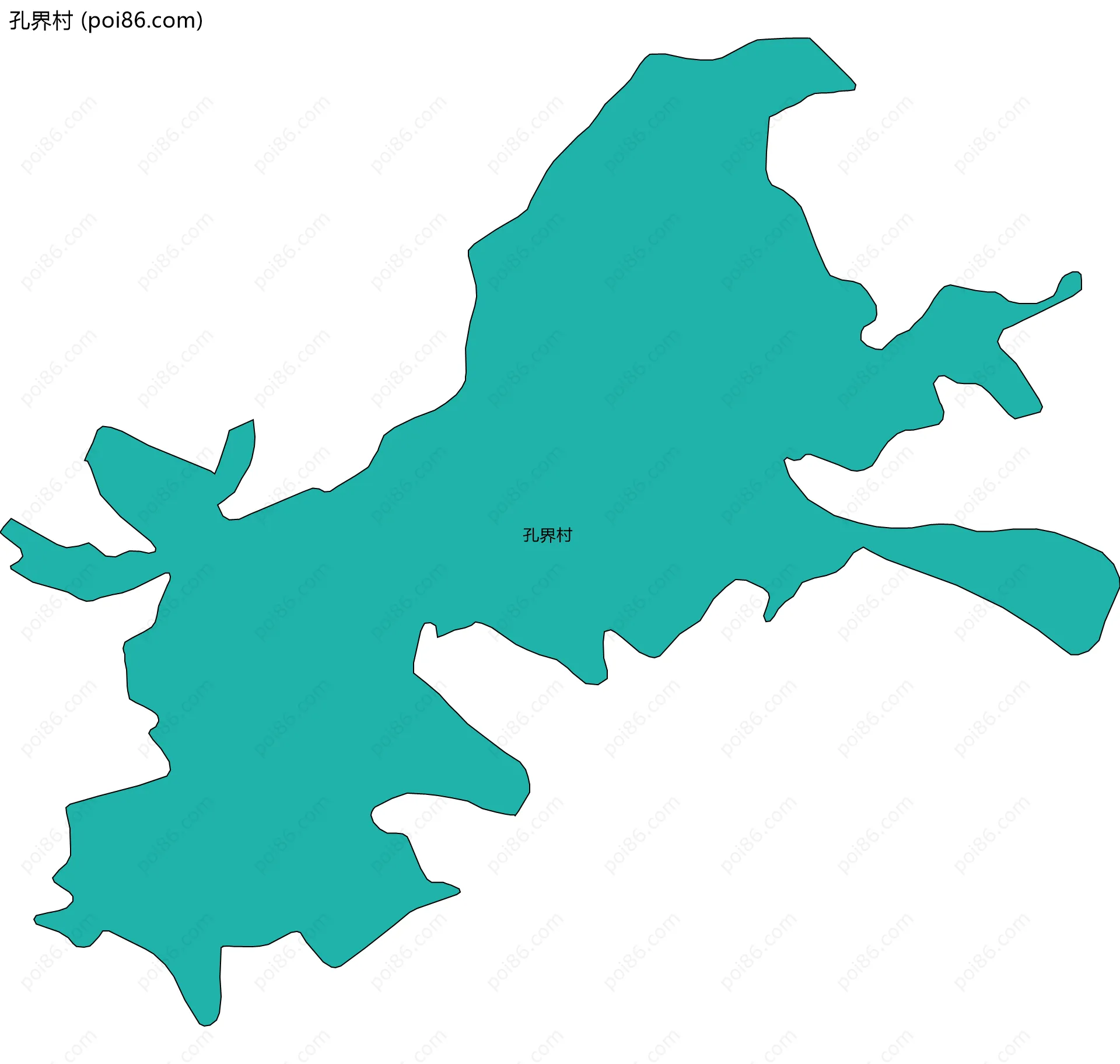 孔界村边界地图