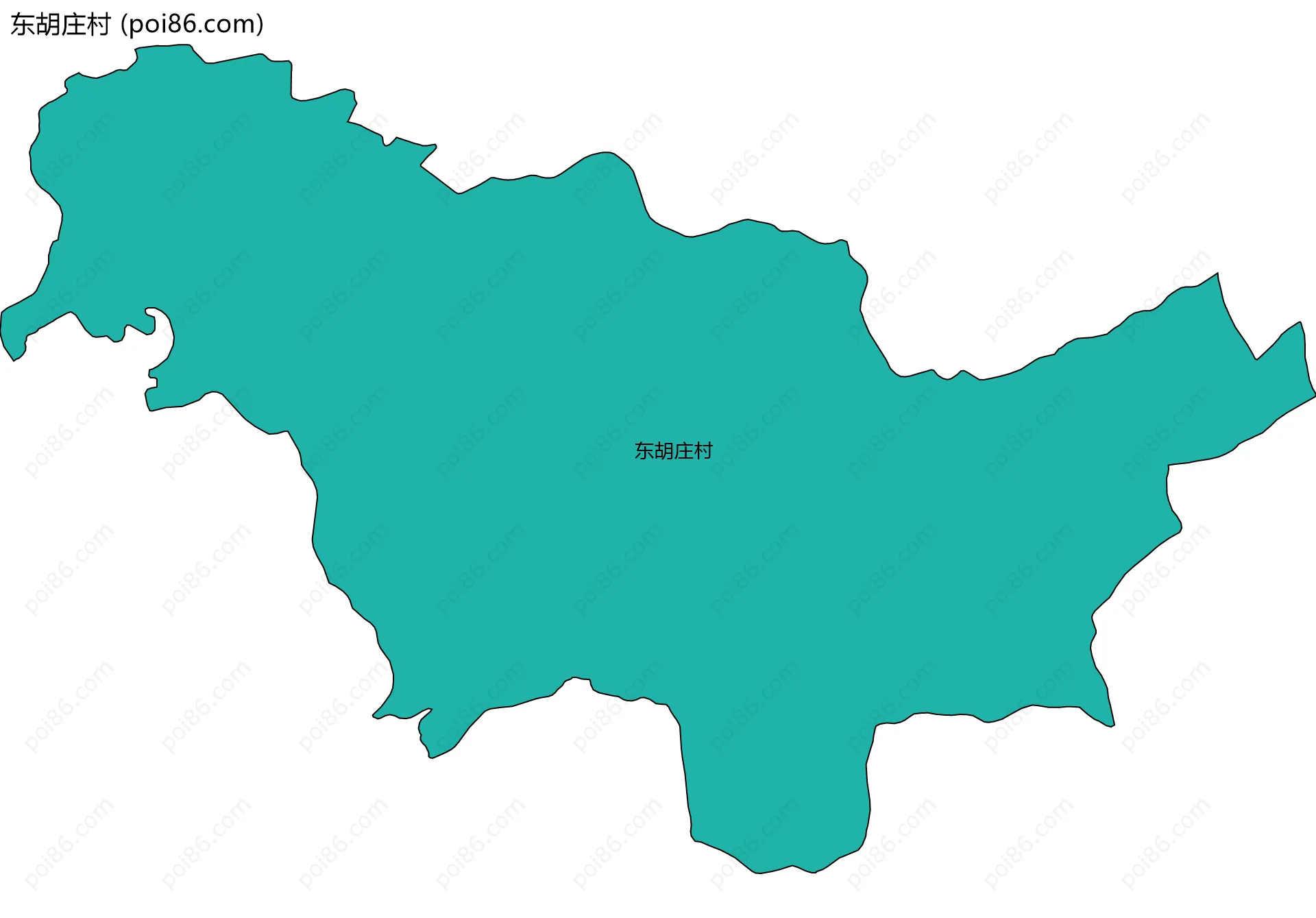 东胡庄村边界地图
