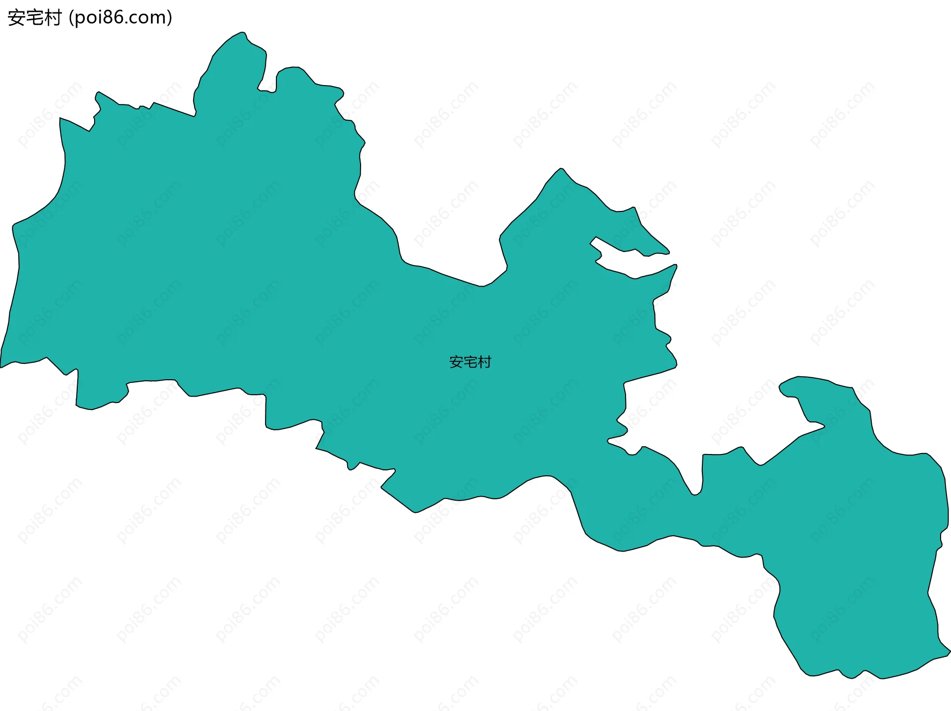 安宅村边界地图