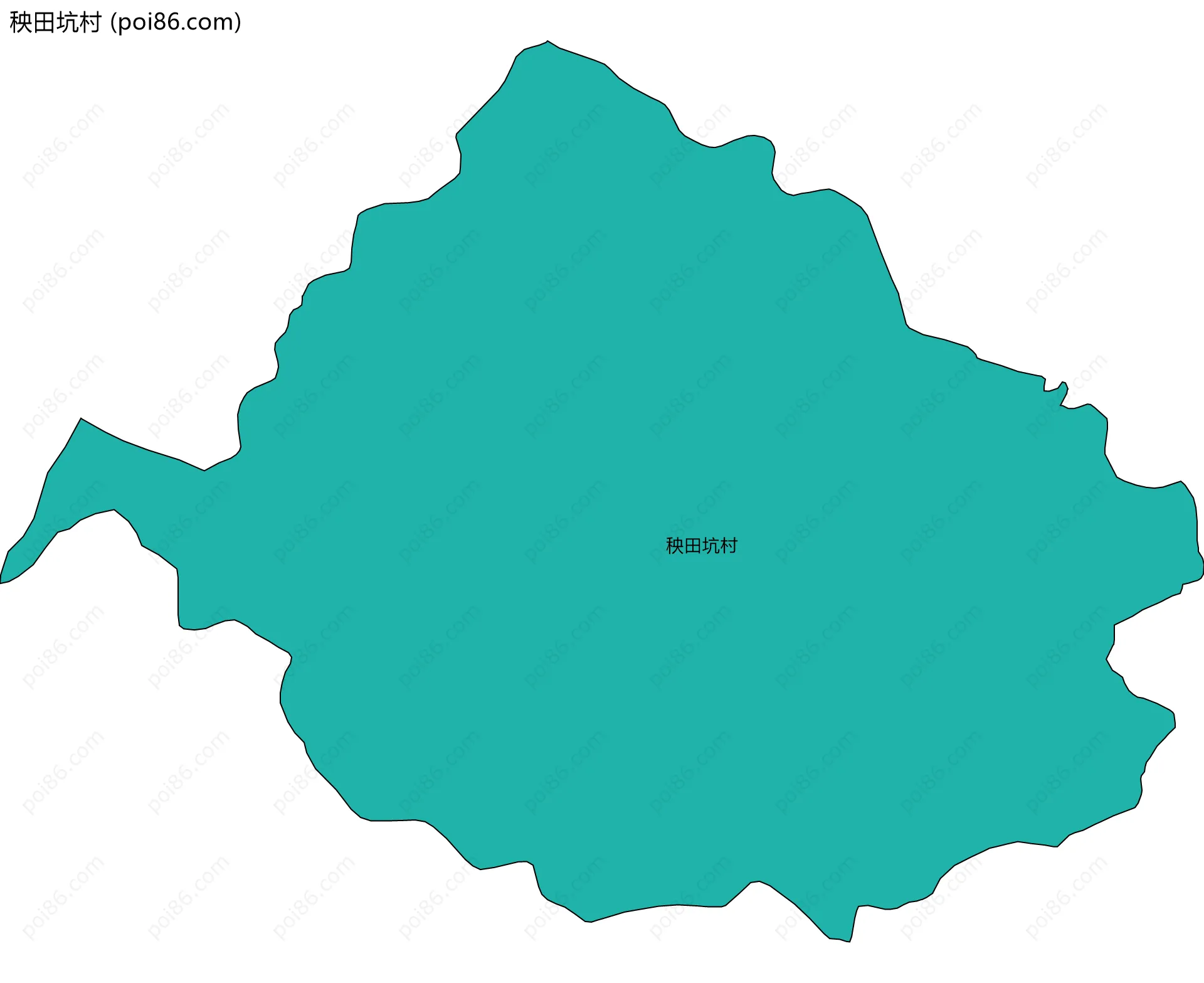 秧田坑村边界地图