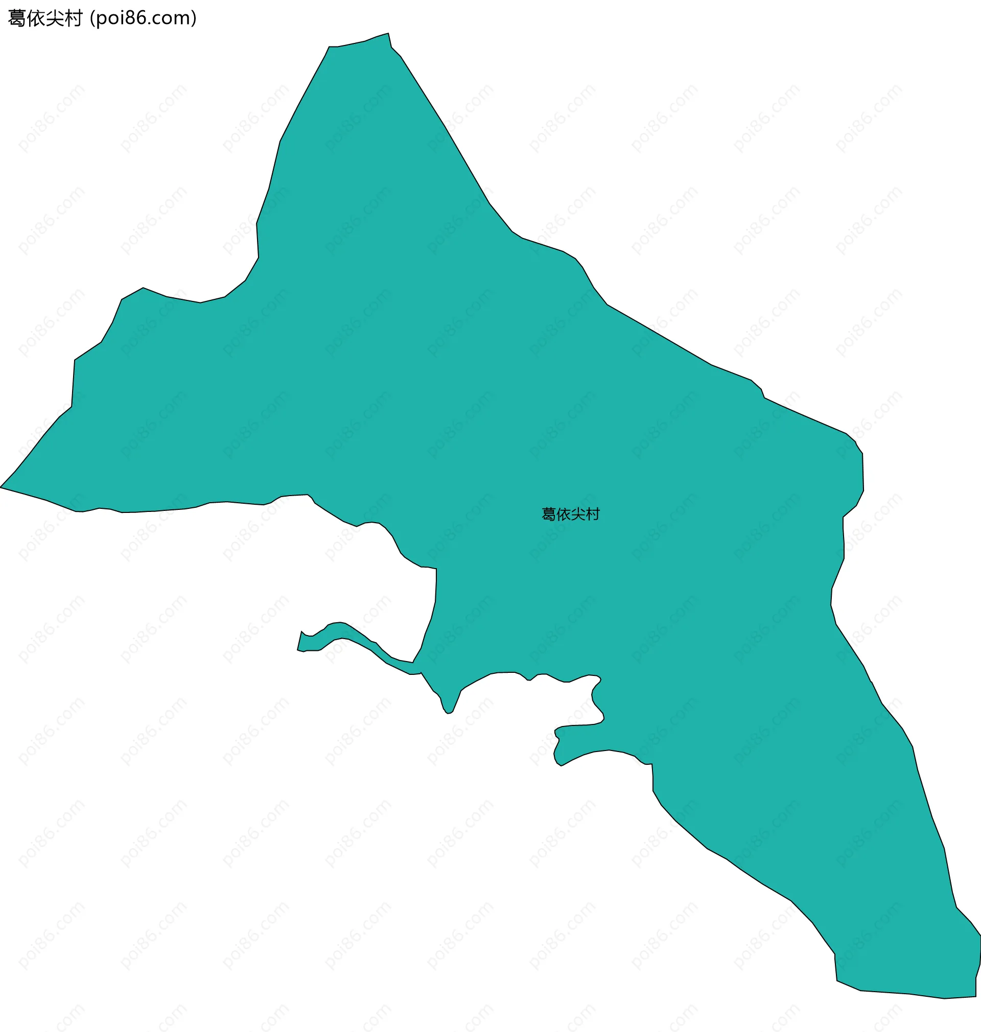 葛依尖村边界地图