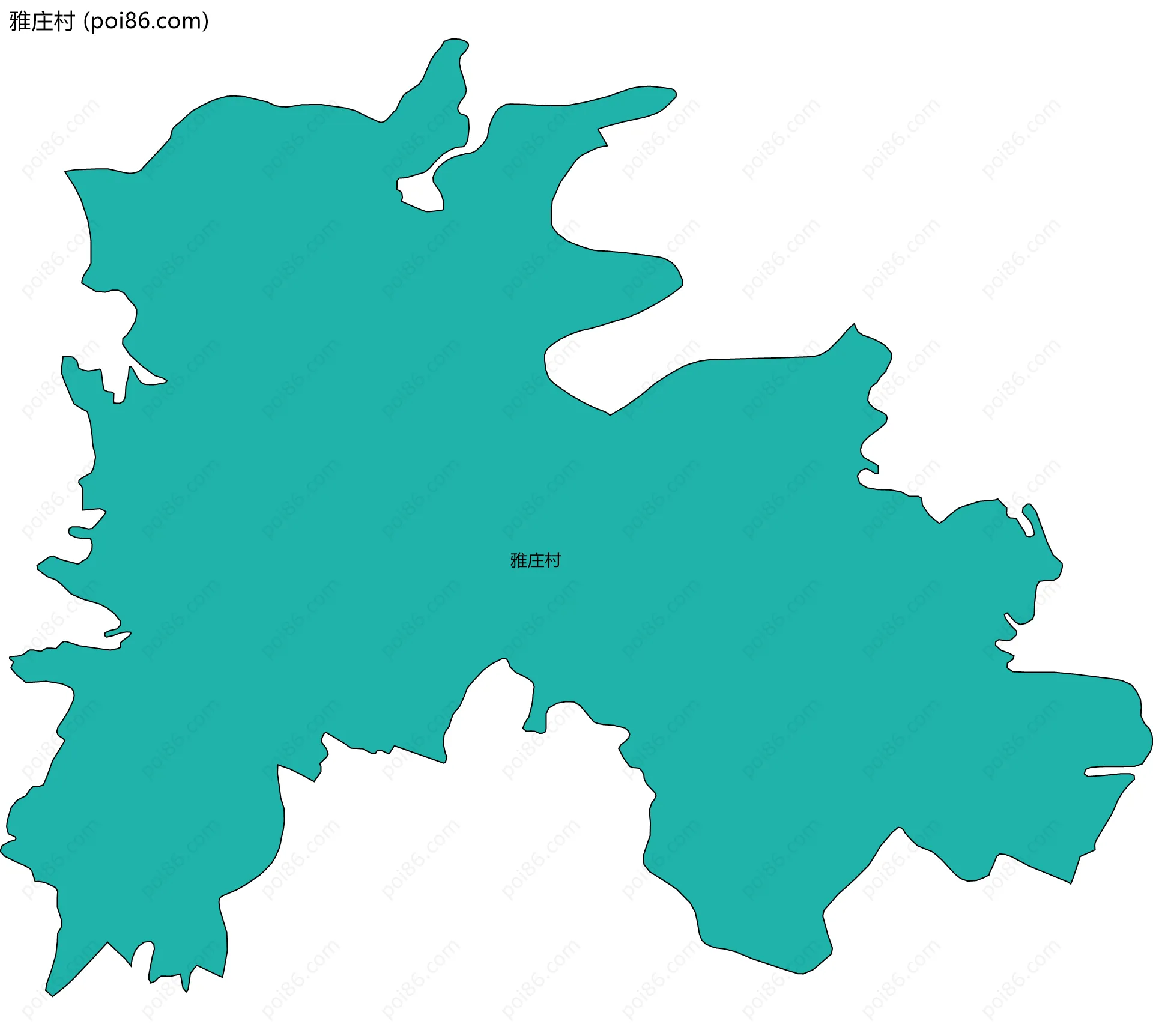 雅庄村边界地图