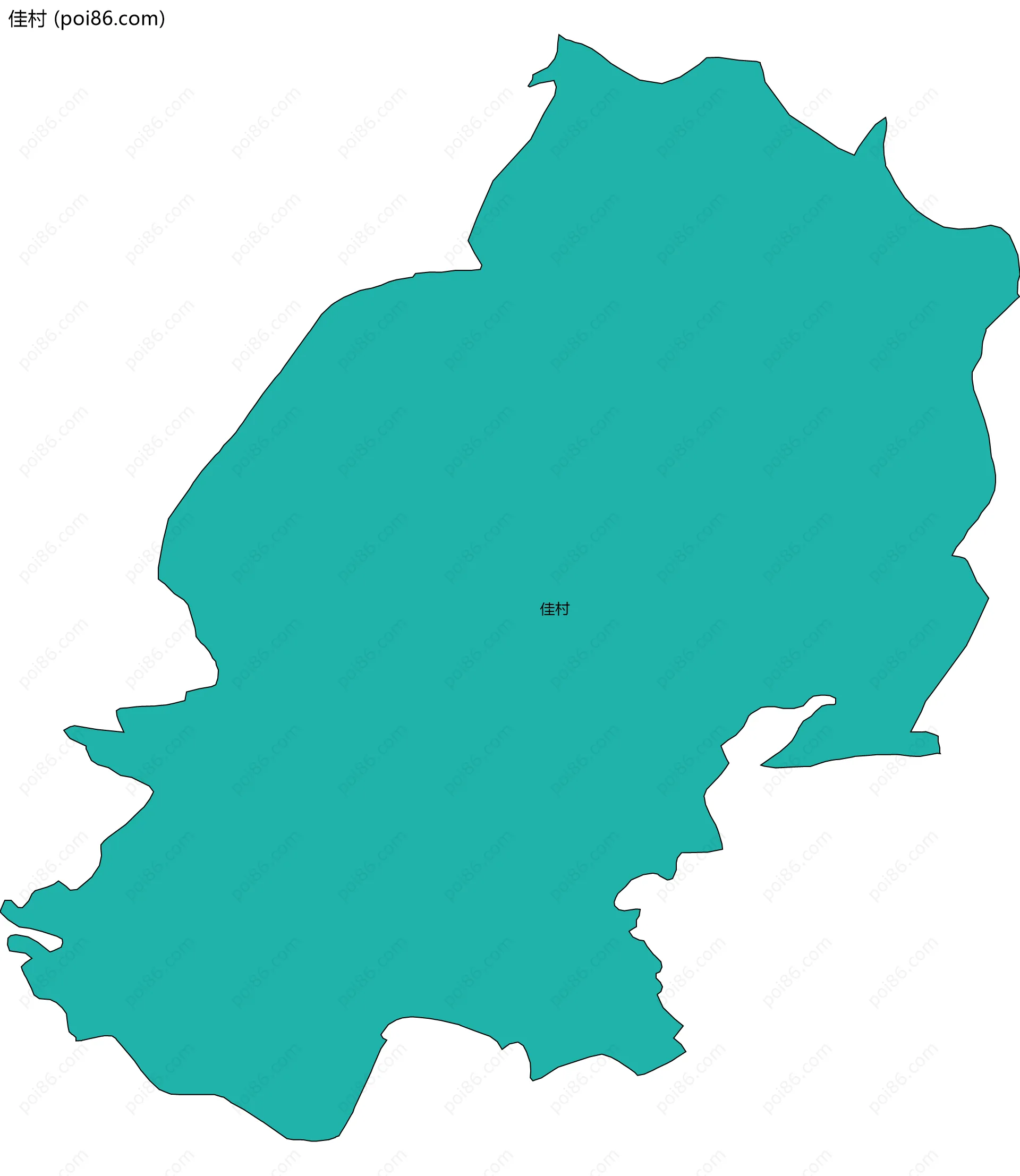 佳村边界地图