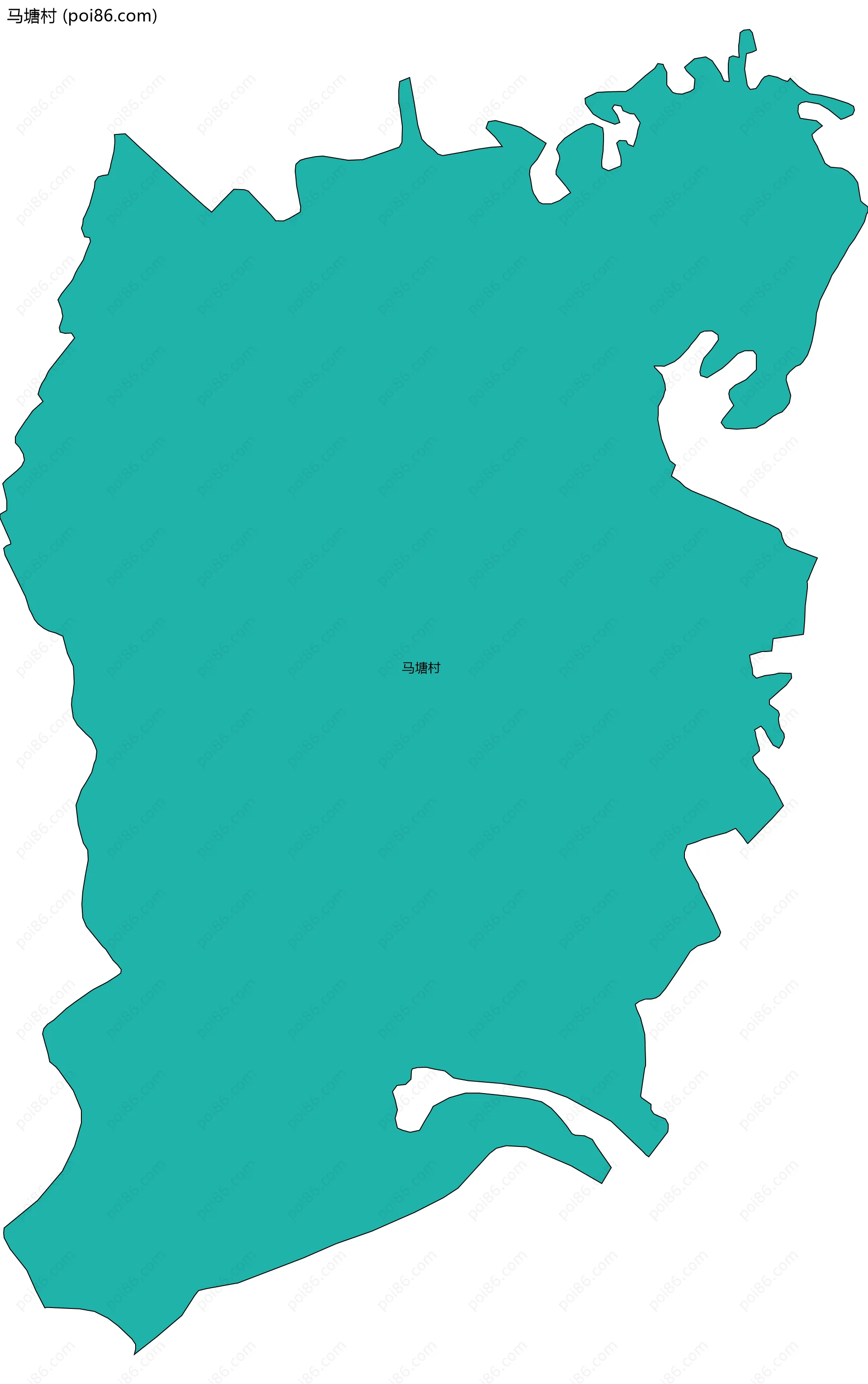 马塘村边界地图