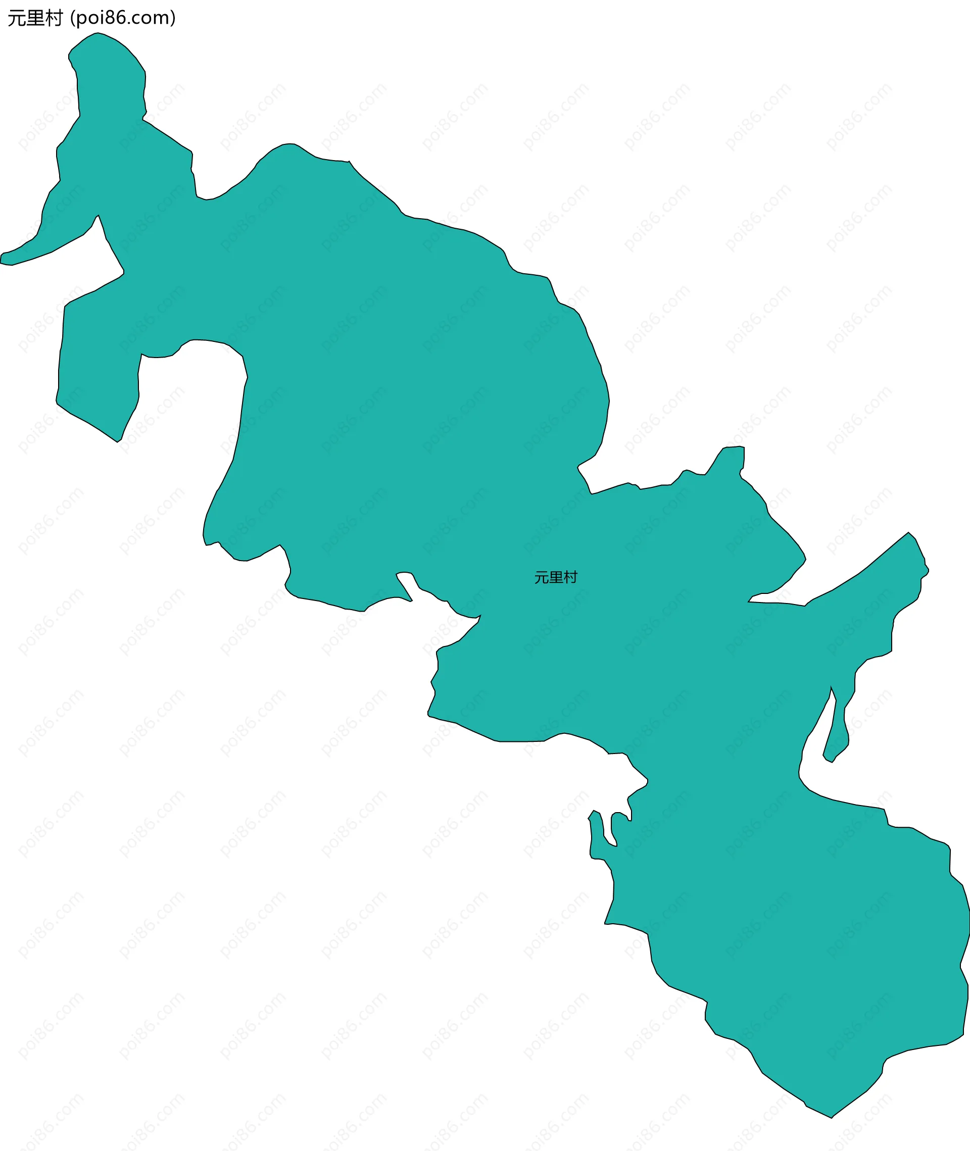 元里村边界地图