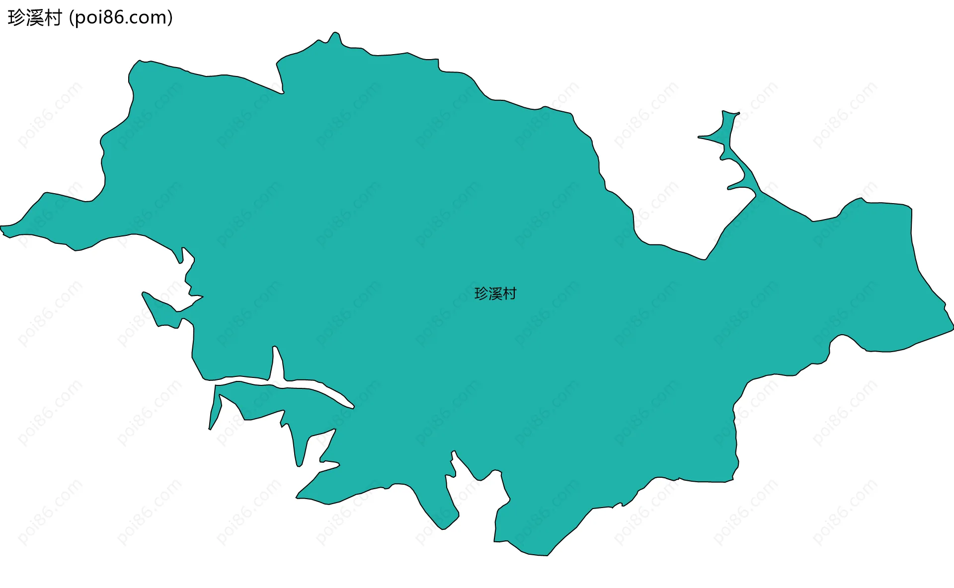 珍溪村边界地图
