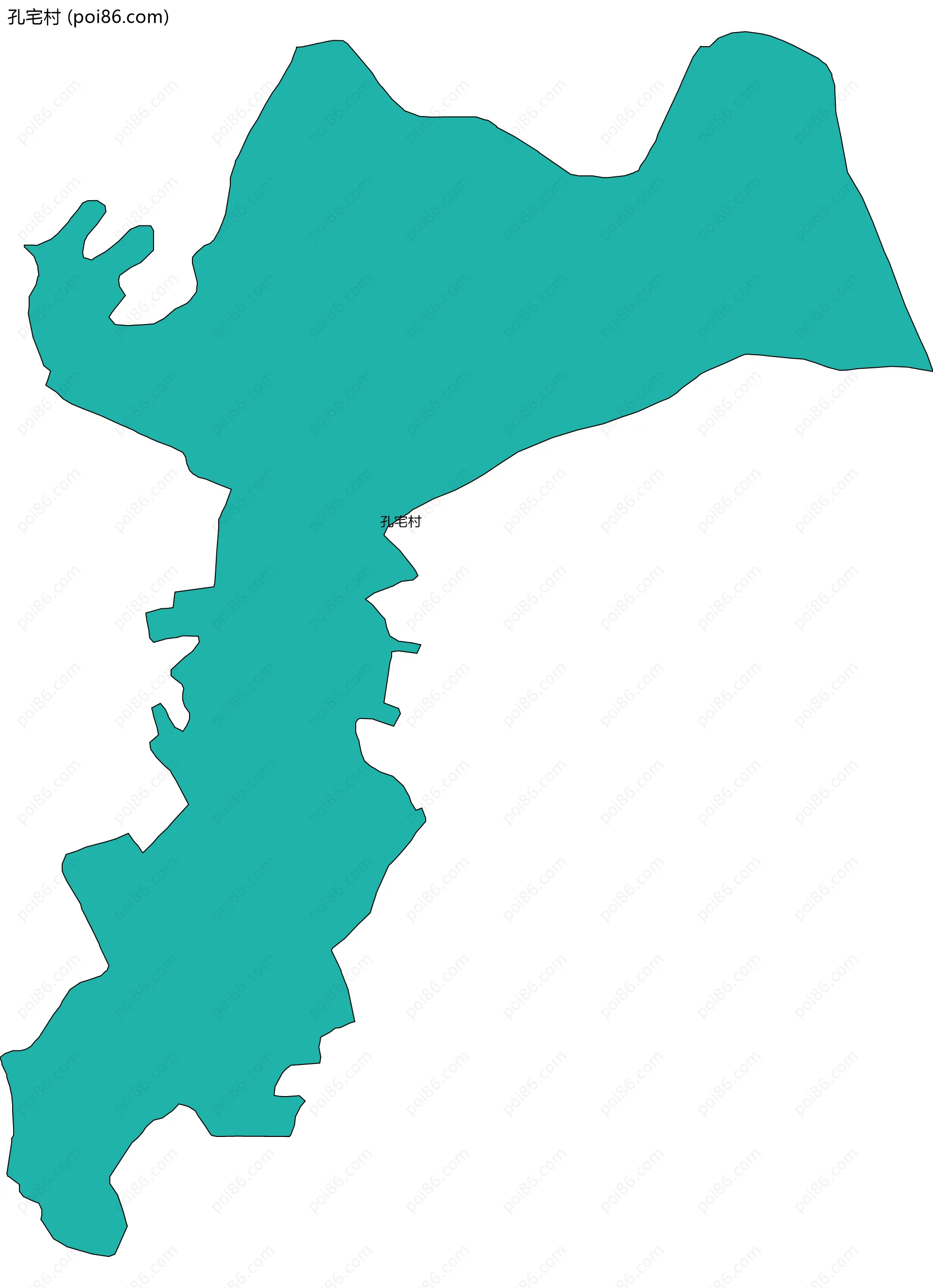 孔宅村边界地图
