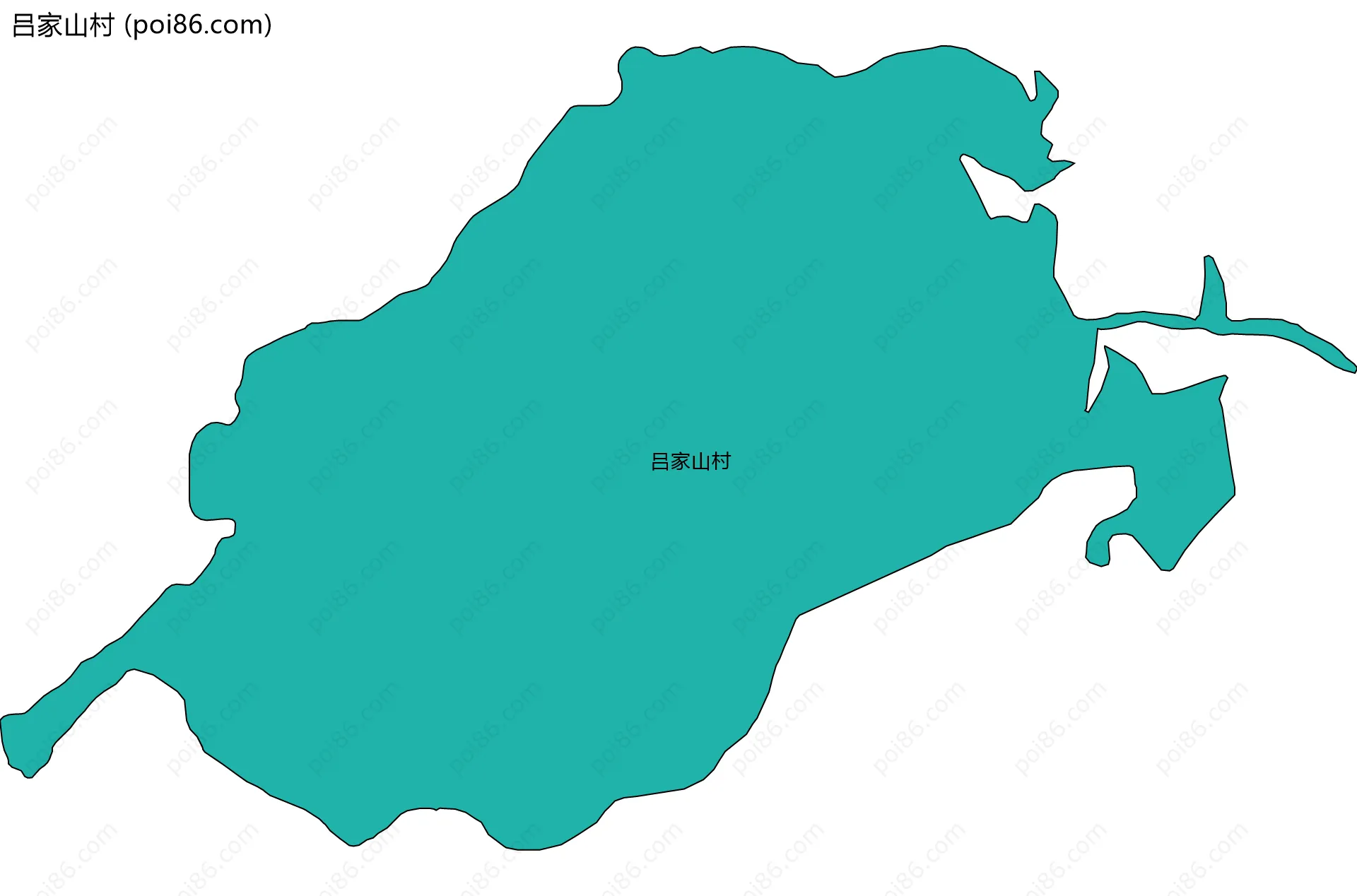 吕家山村边界地图
