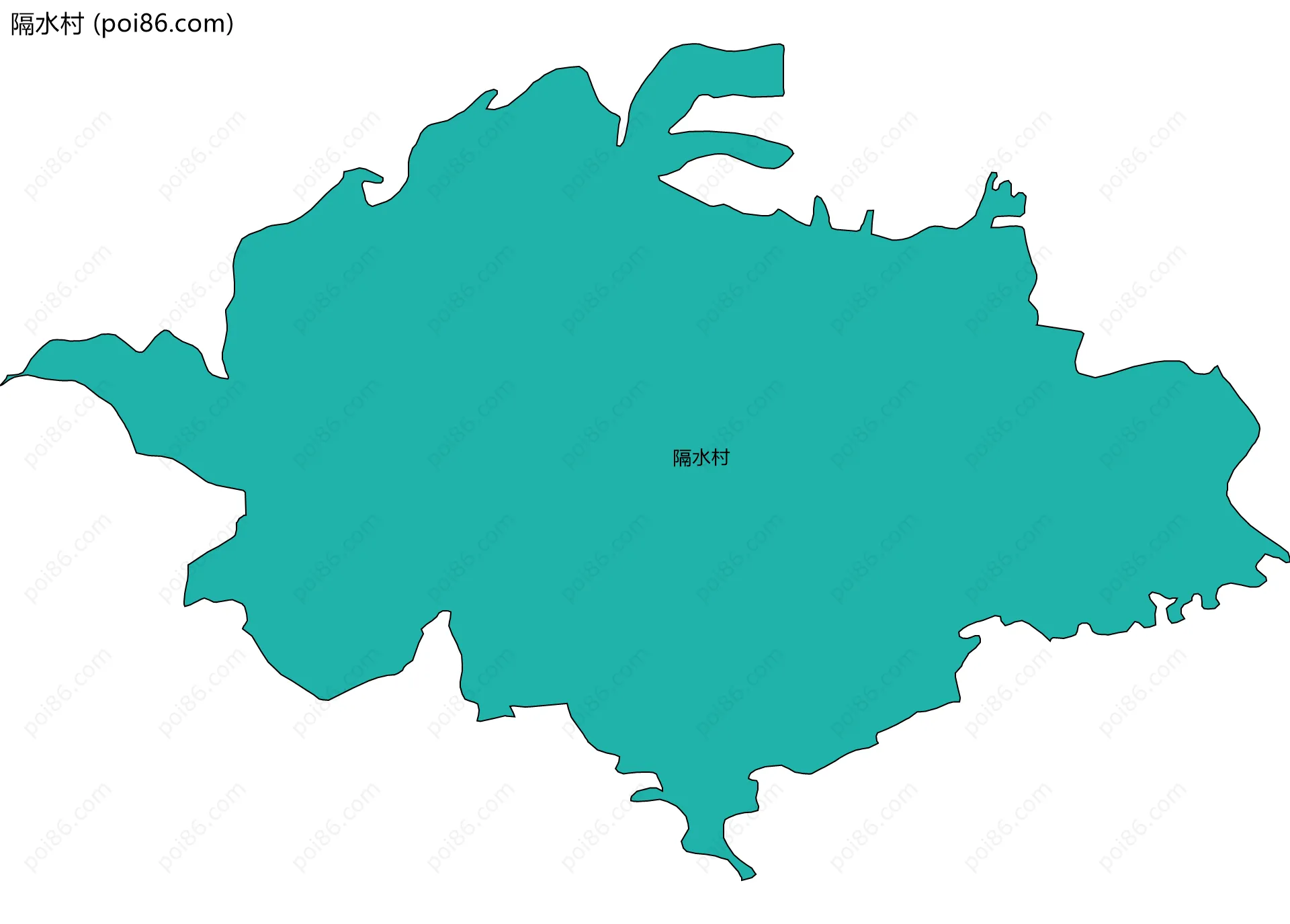 隔水村边界地图