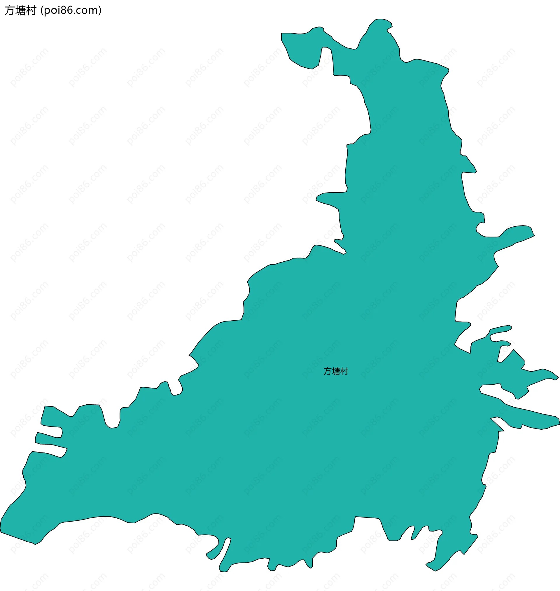方塘村边界地图