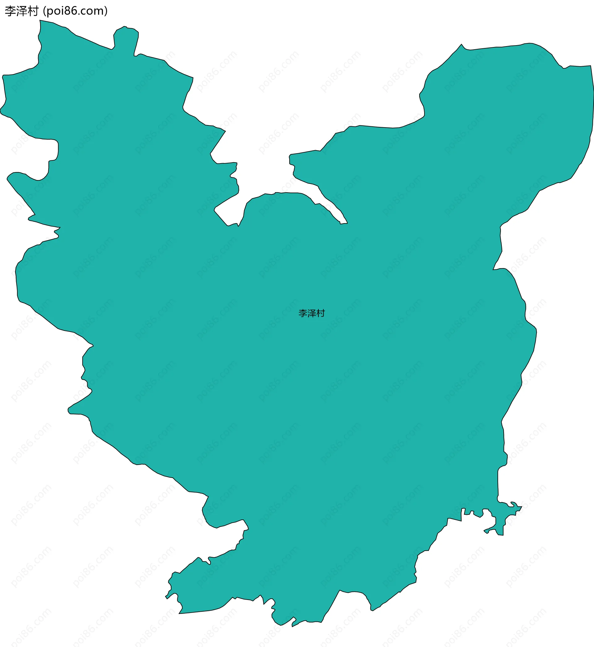 李泽村边界地图