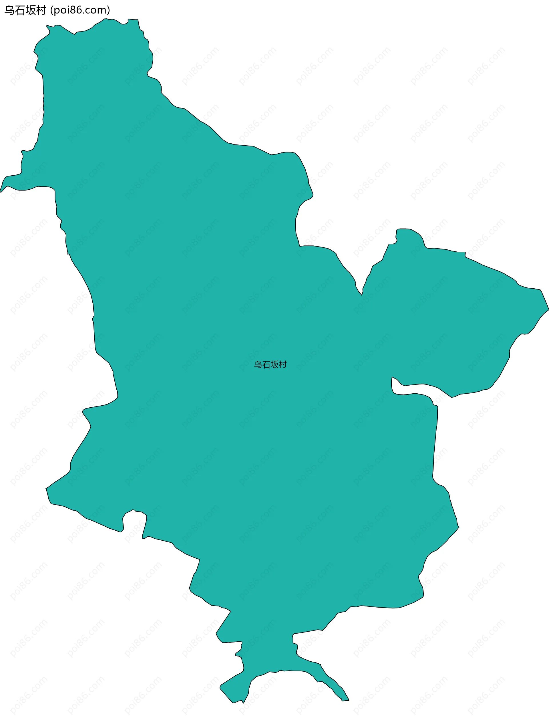 乌石坂村边界地图
