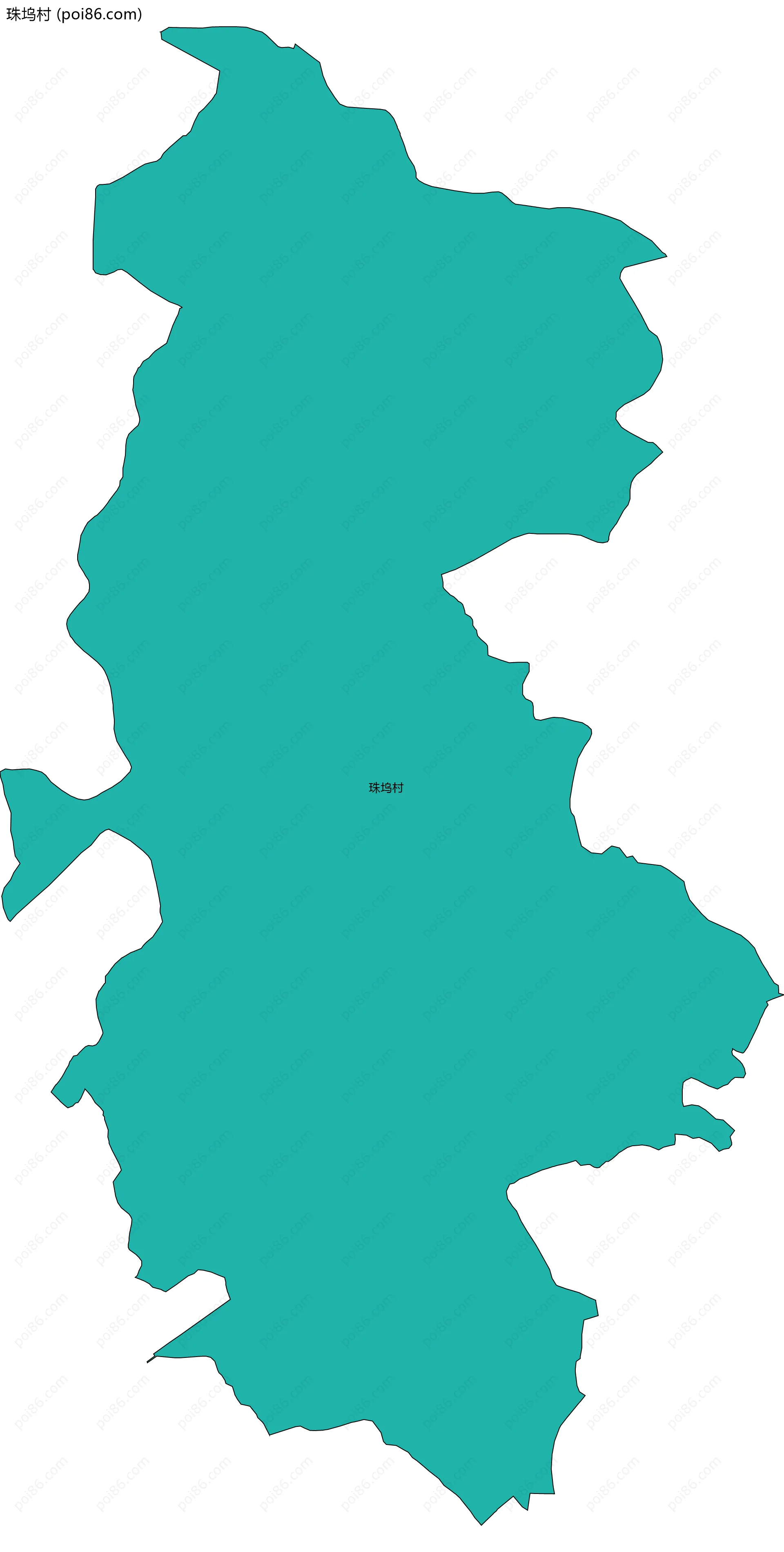 珠坞村边界地图