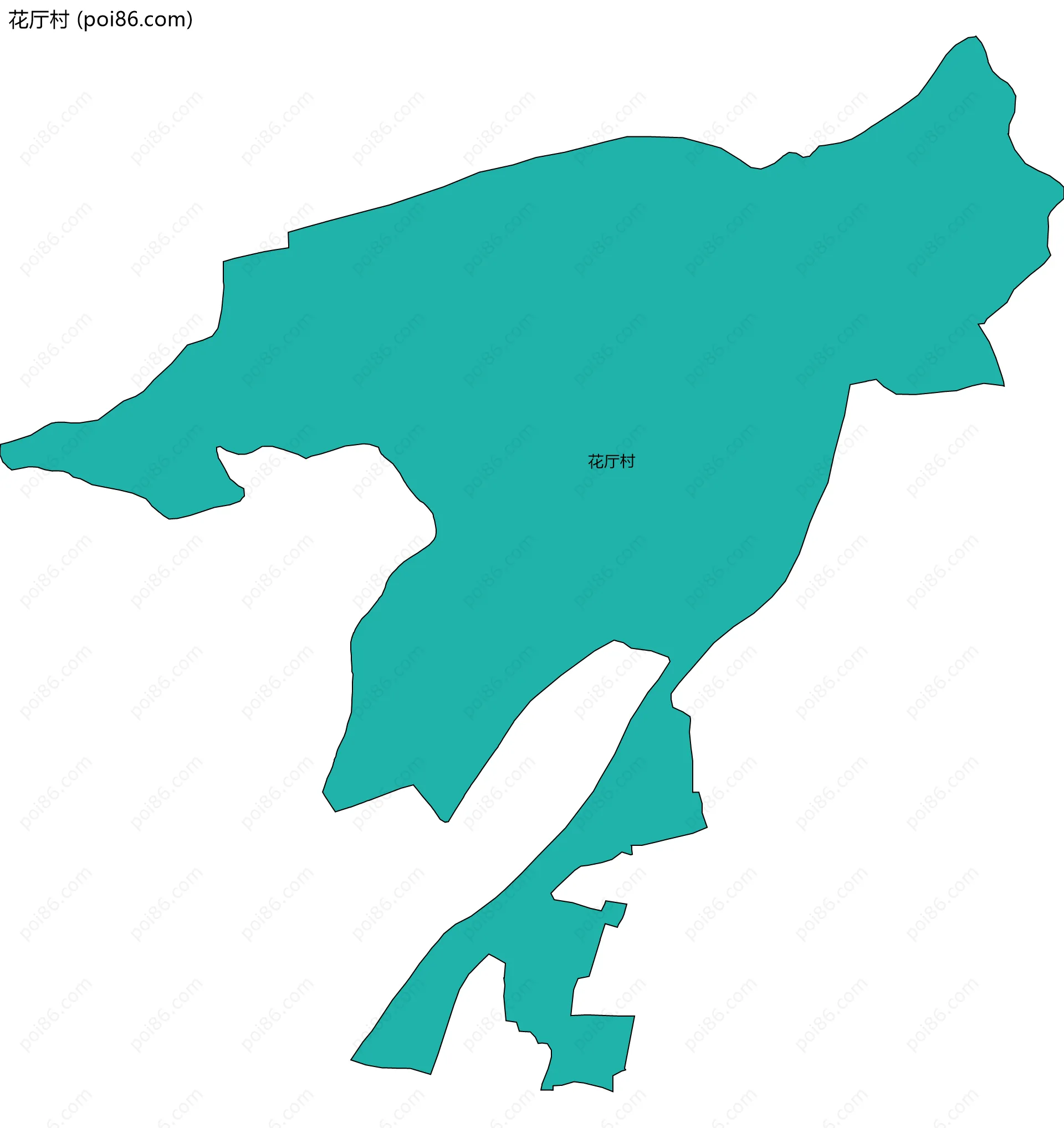 花厅村边界地图