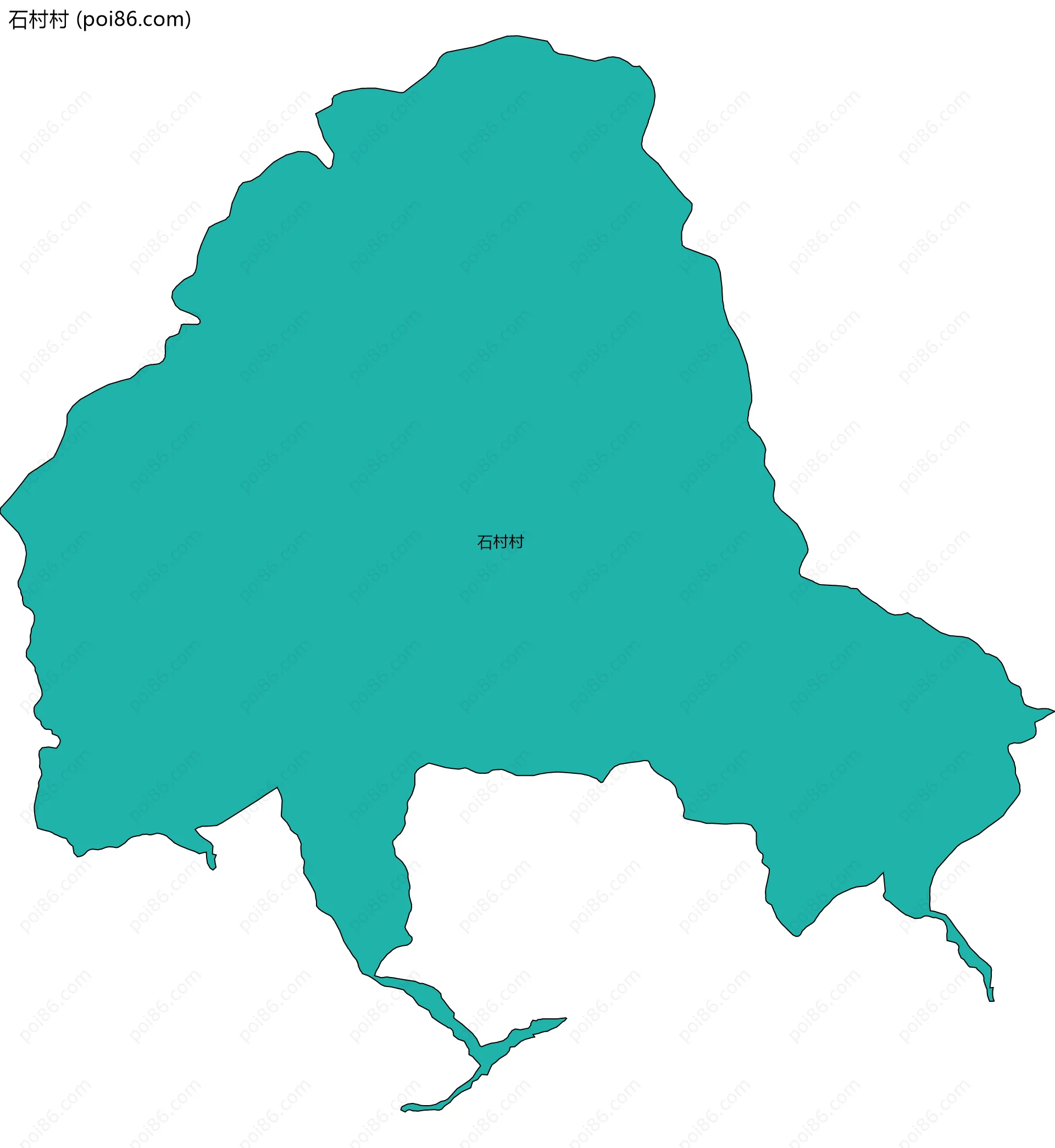 石村村边界地图