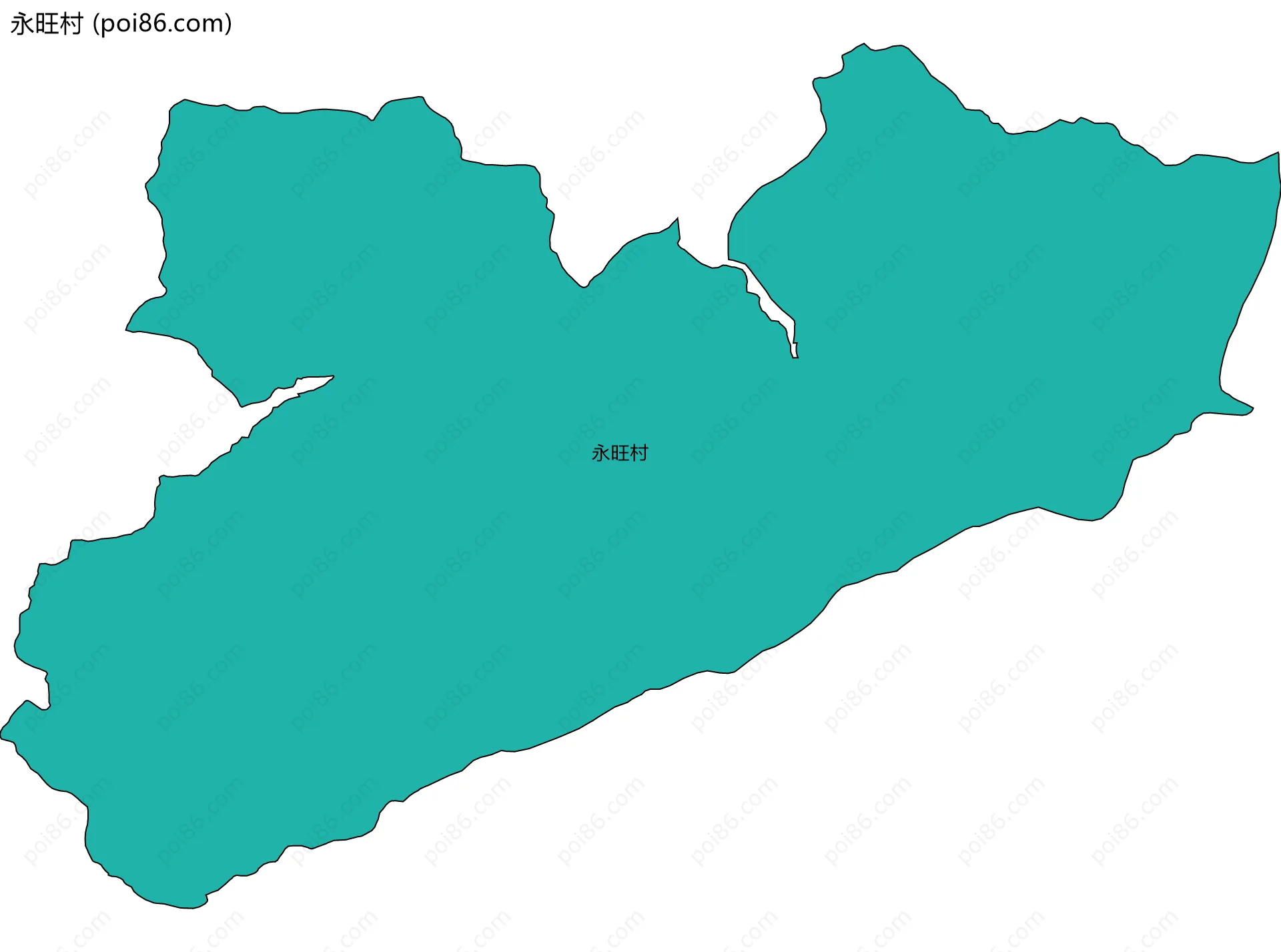 永旺村边界地图