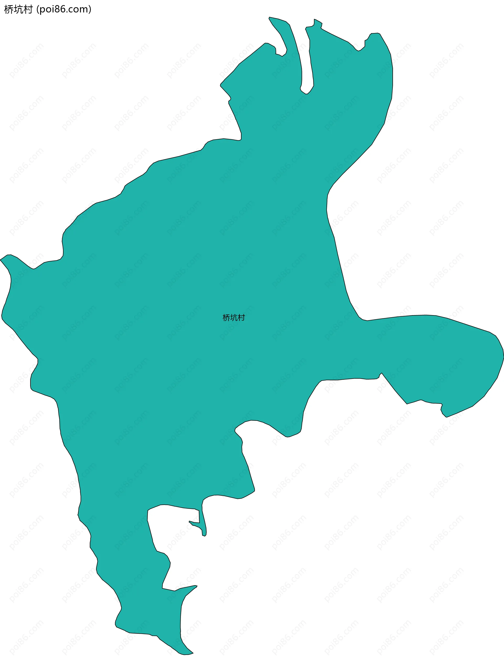 桥坑村边界地图