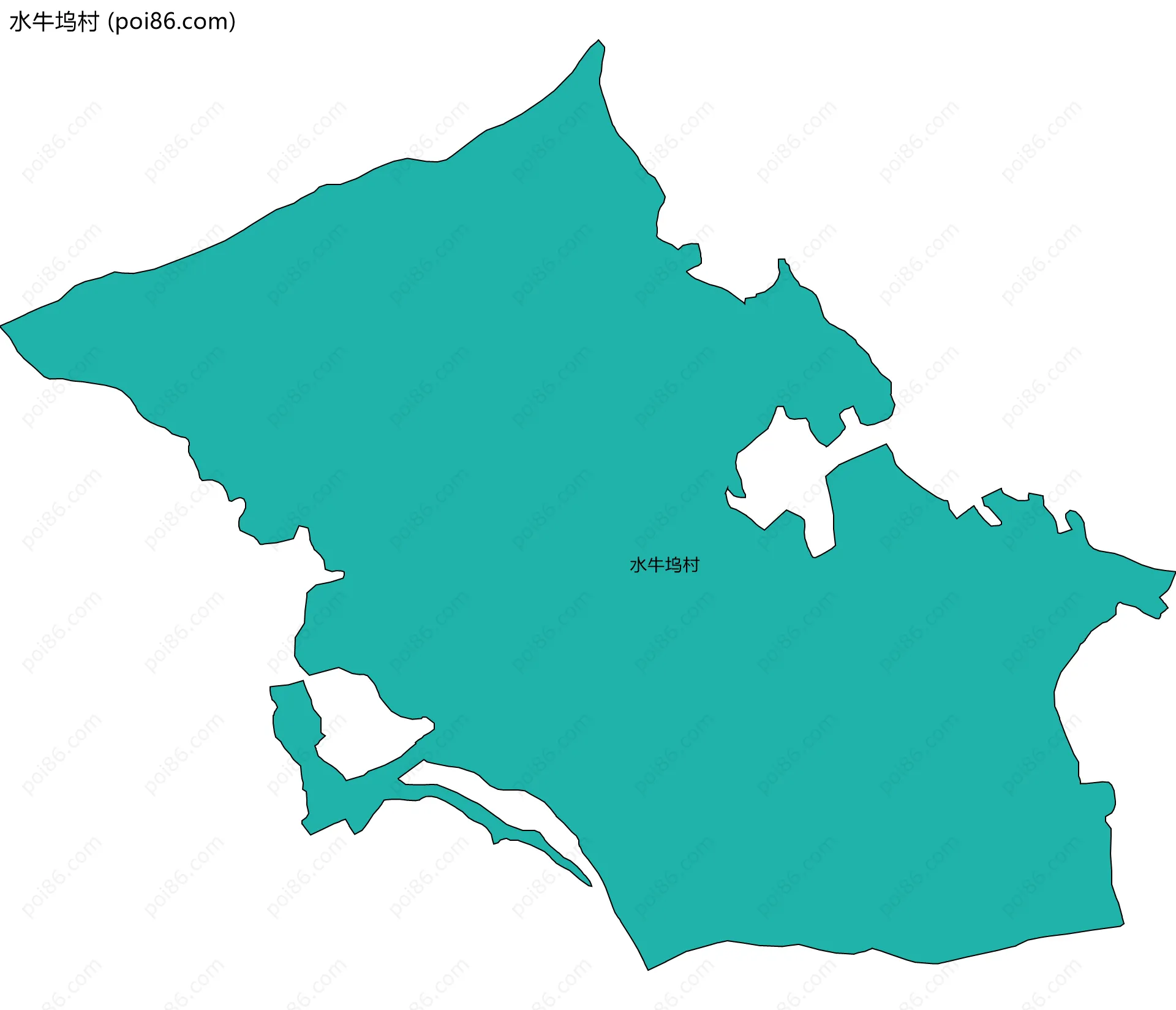 水牛坞村边界地图