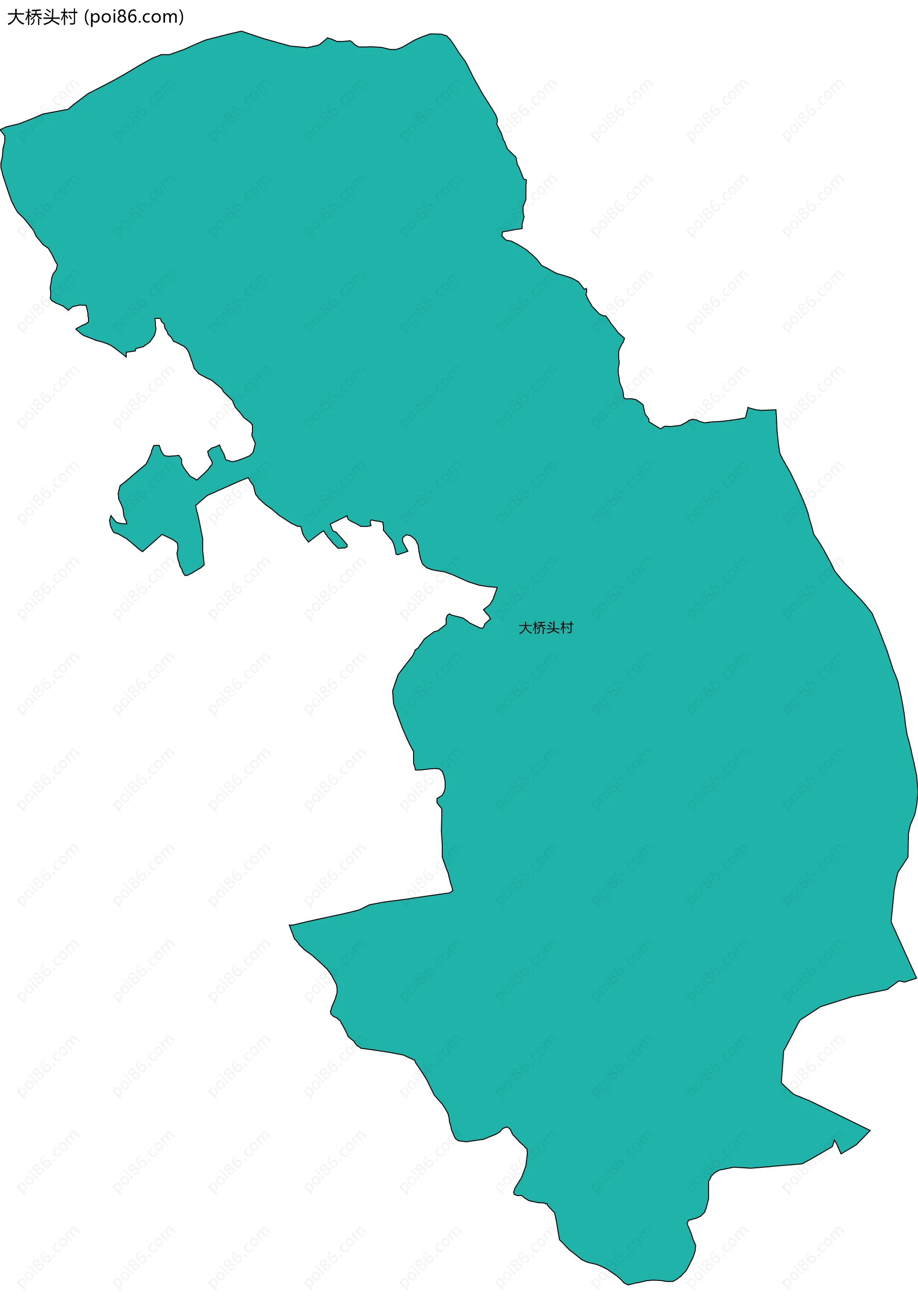 大桥头村边界地图