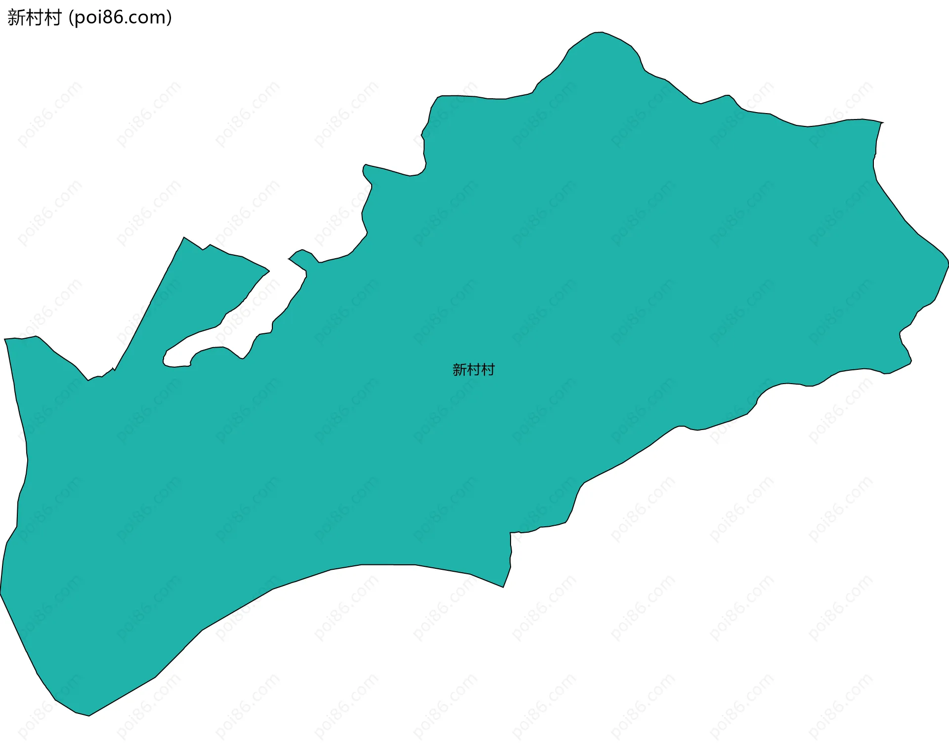 新村村边界地图