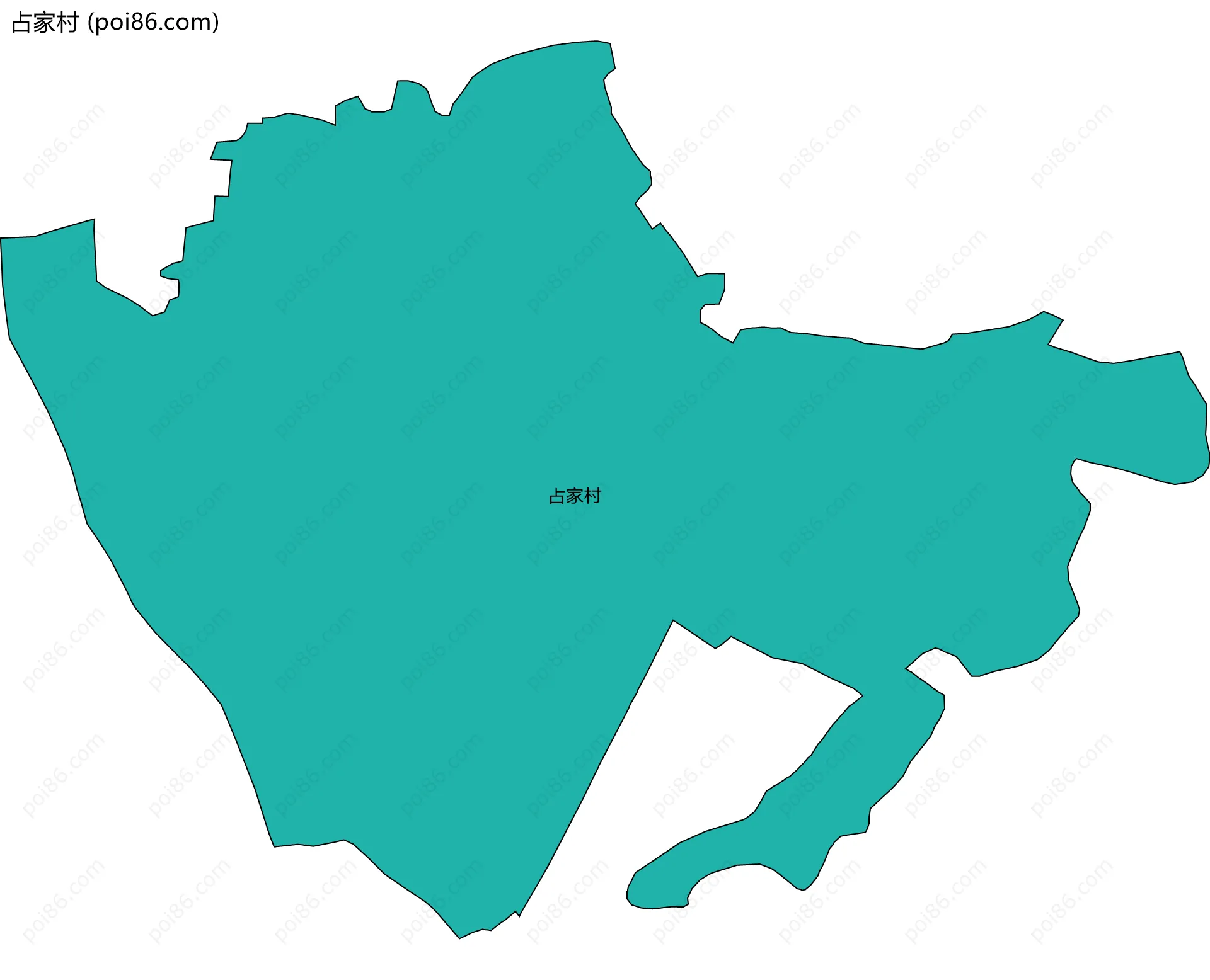 占家村边界地图