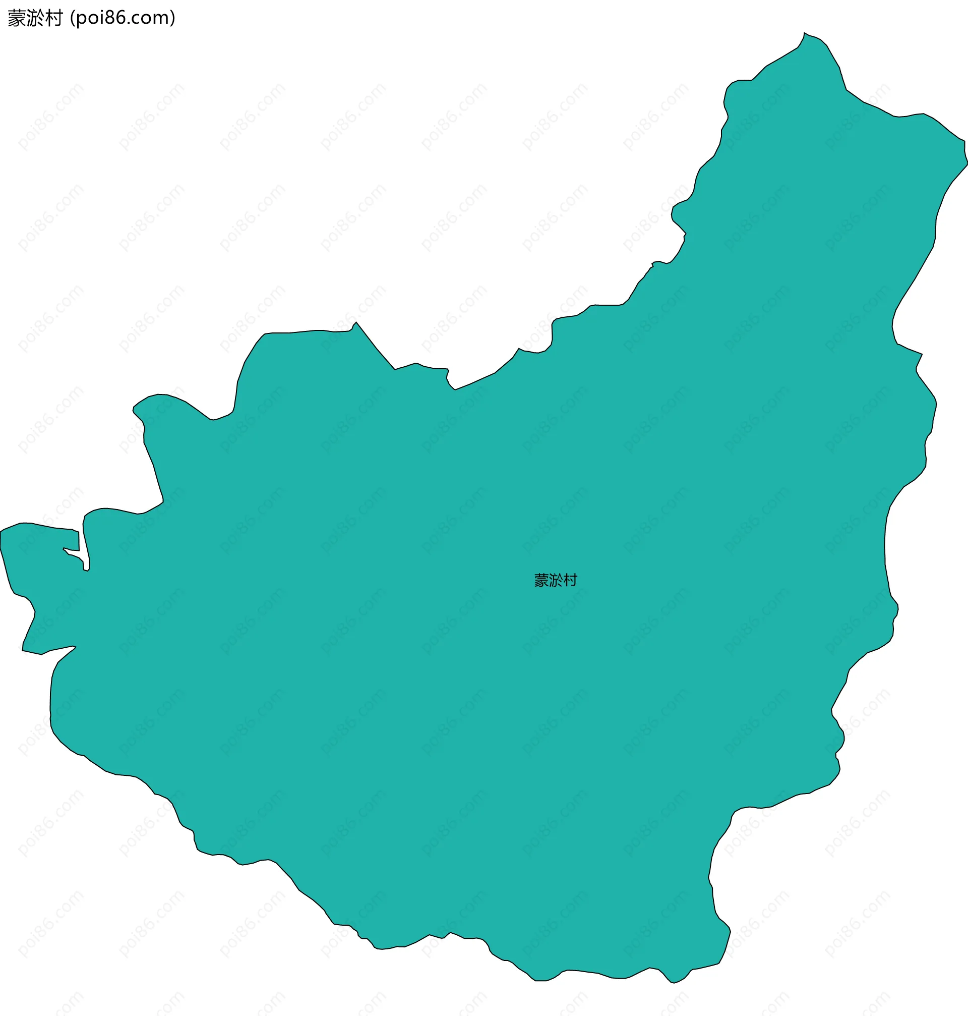 蒙淤村边界地图