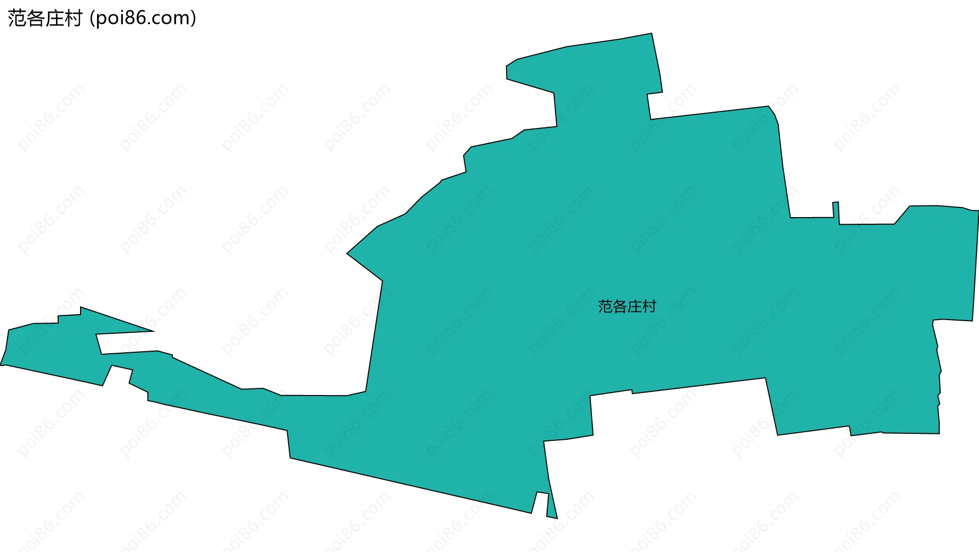 范各庄村边界地图