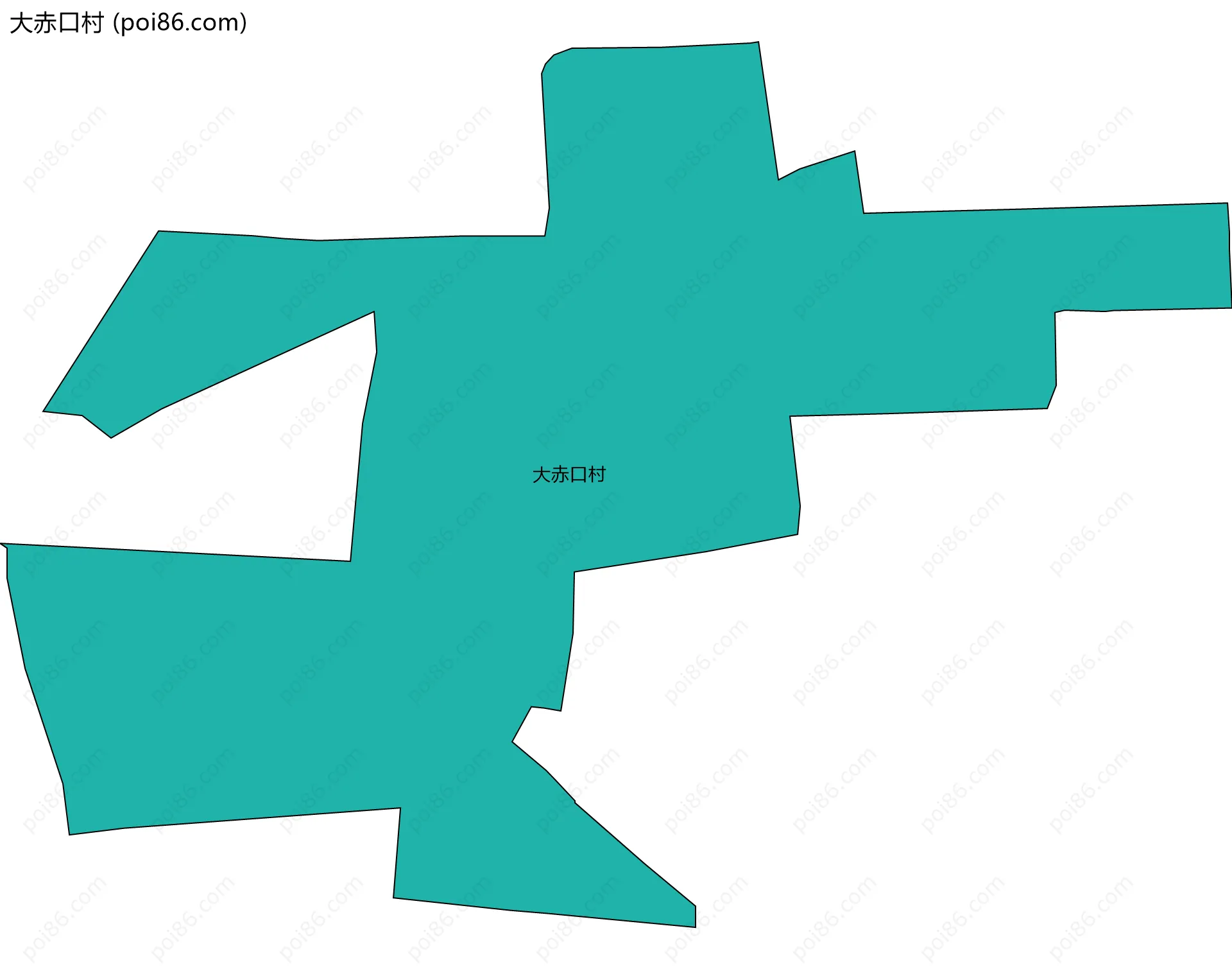 大赤口村边界地图