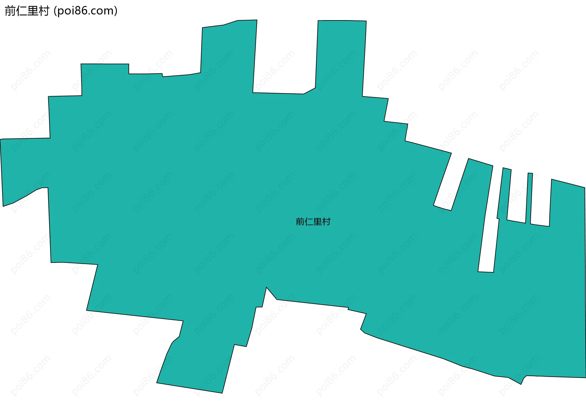 前仁里村边界地图