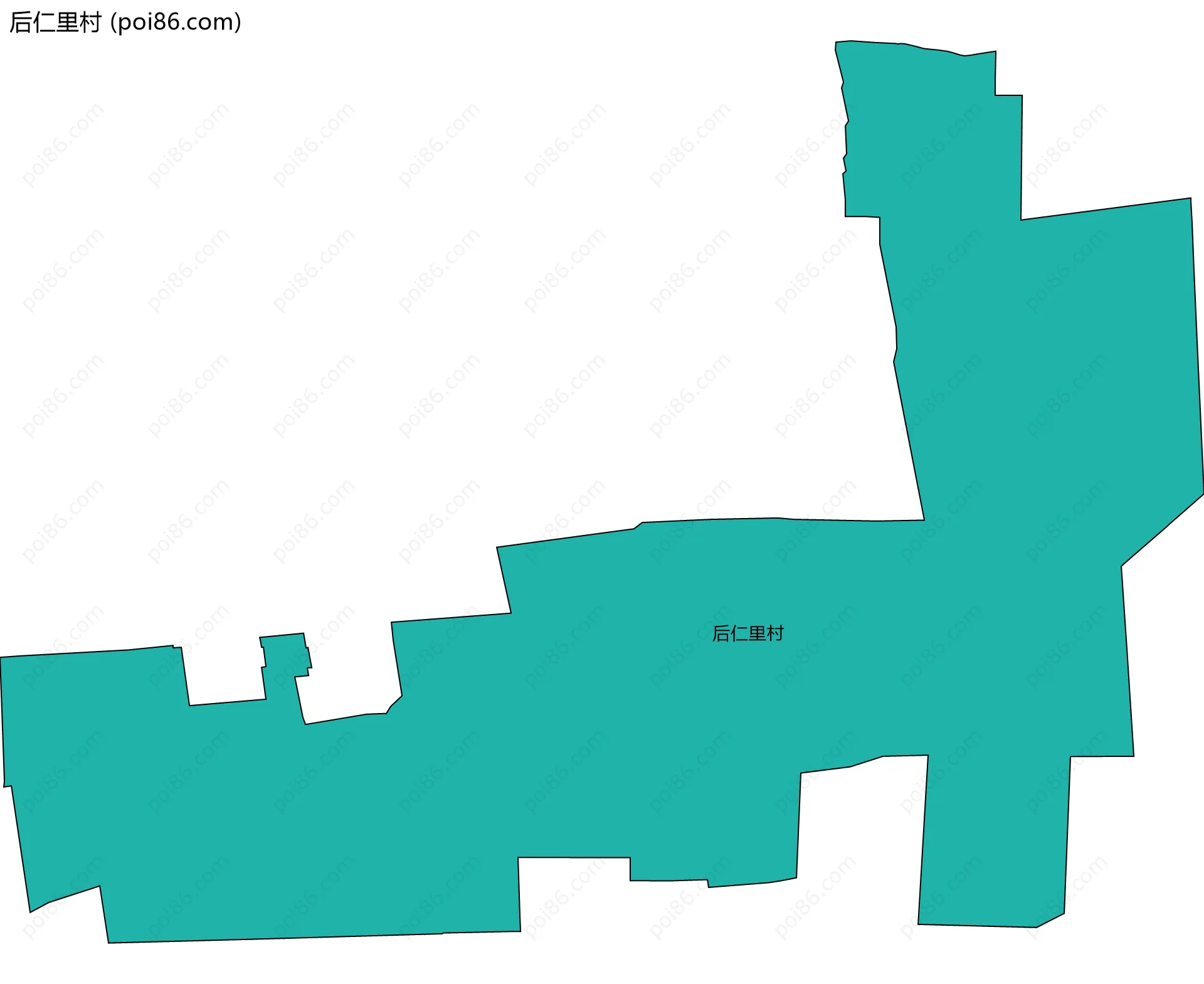 后仁里村边界地图