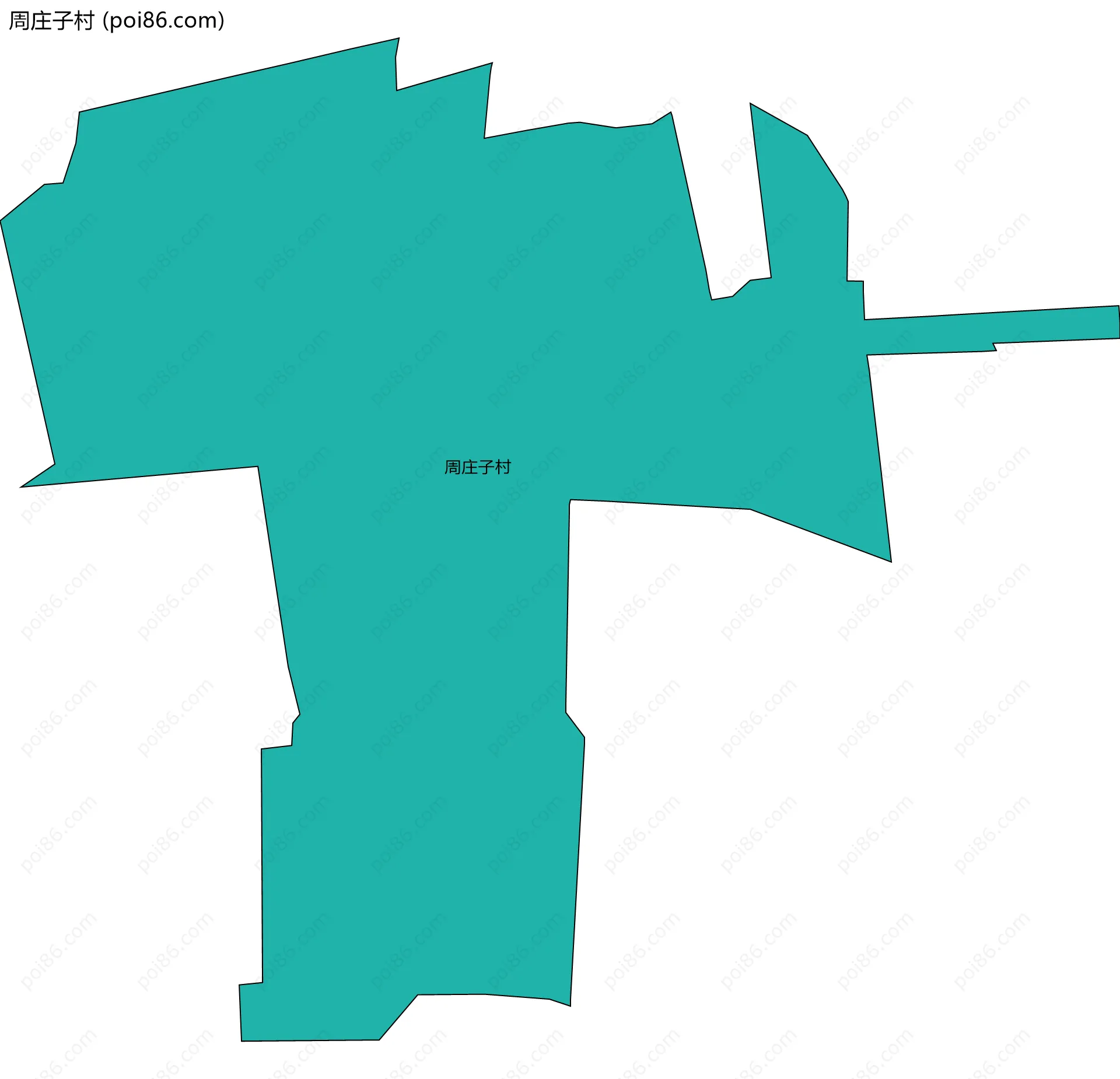 周庄子村边界地图