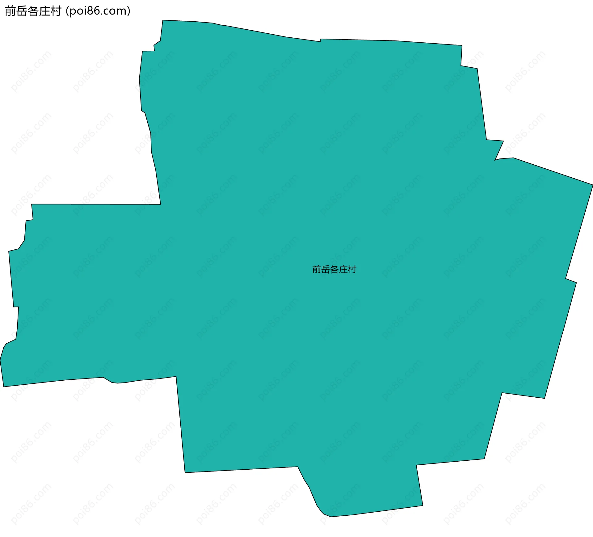 前岳各庄村边界地图