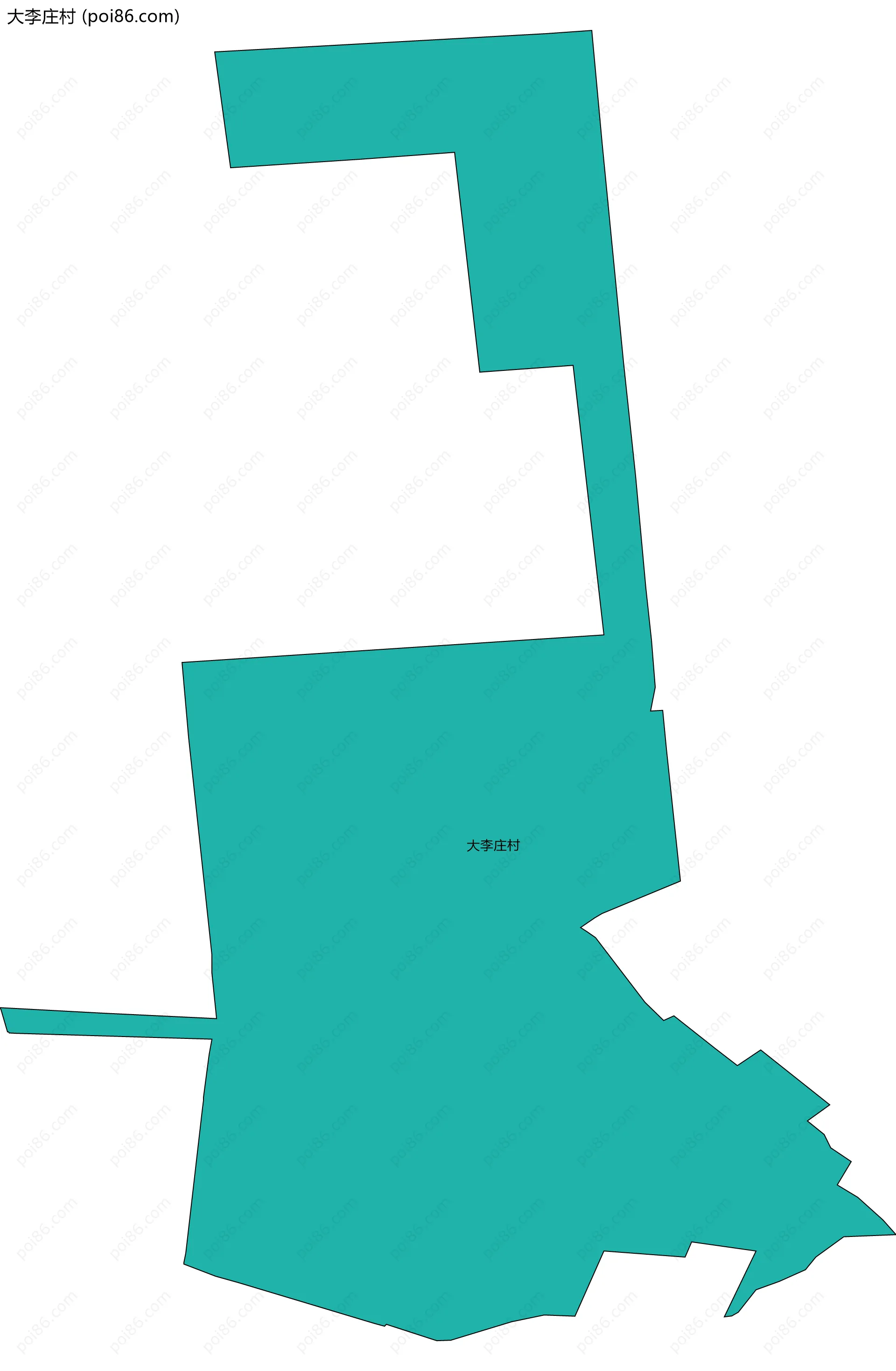 大李庄村边界地图