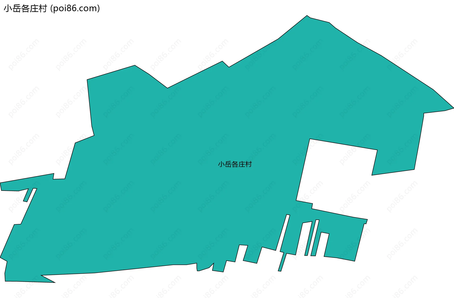 小岳各庄村边界地图