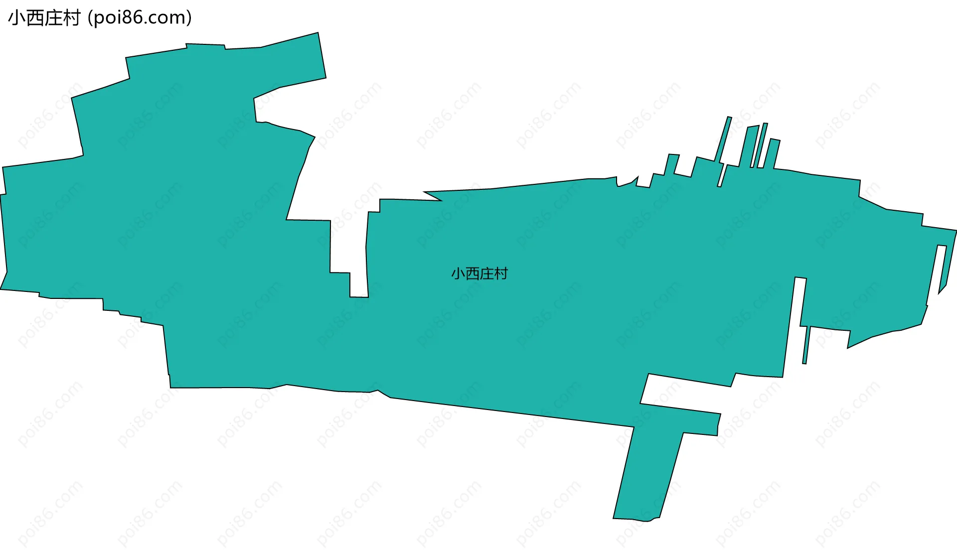 小西庄村边界地图