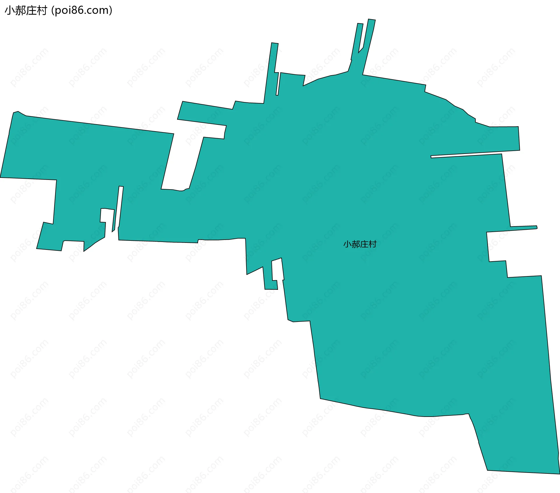 小郝庄村边界地图