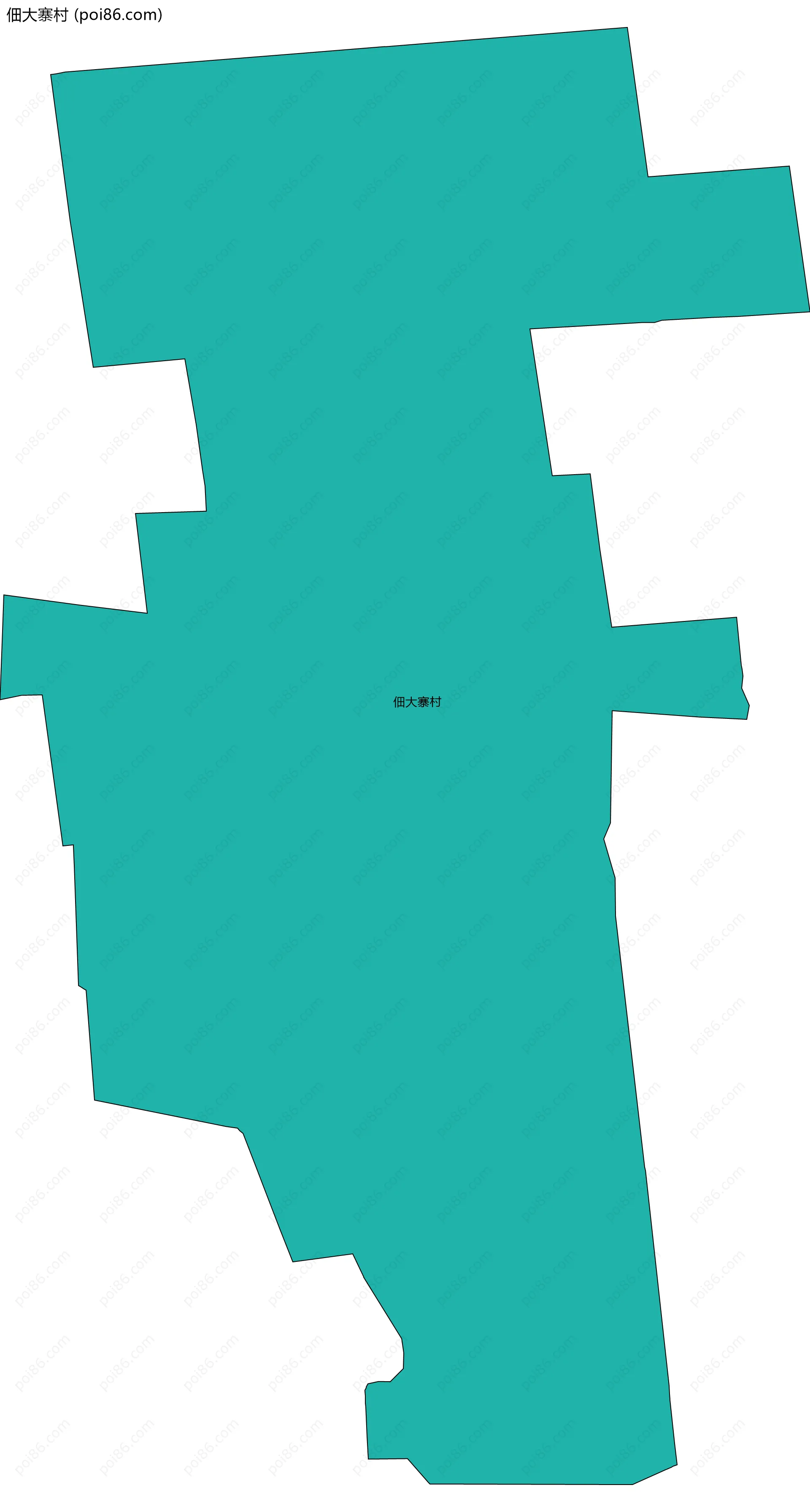 佃大寨村边界地图