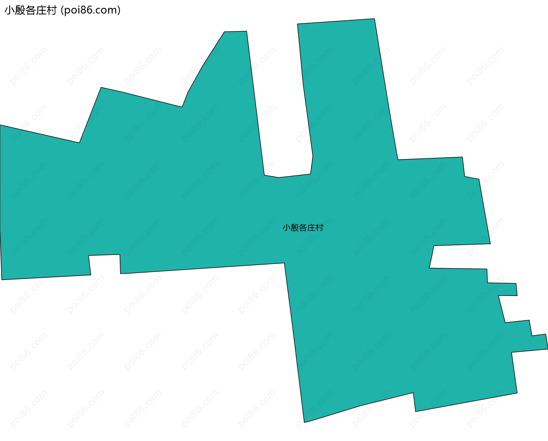 小殷各庄村边界地图