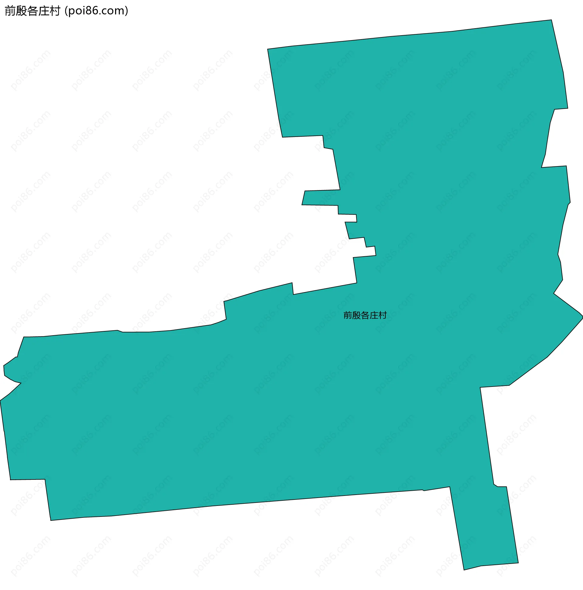 前殷各庄村边界地图