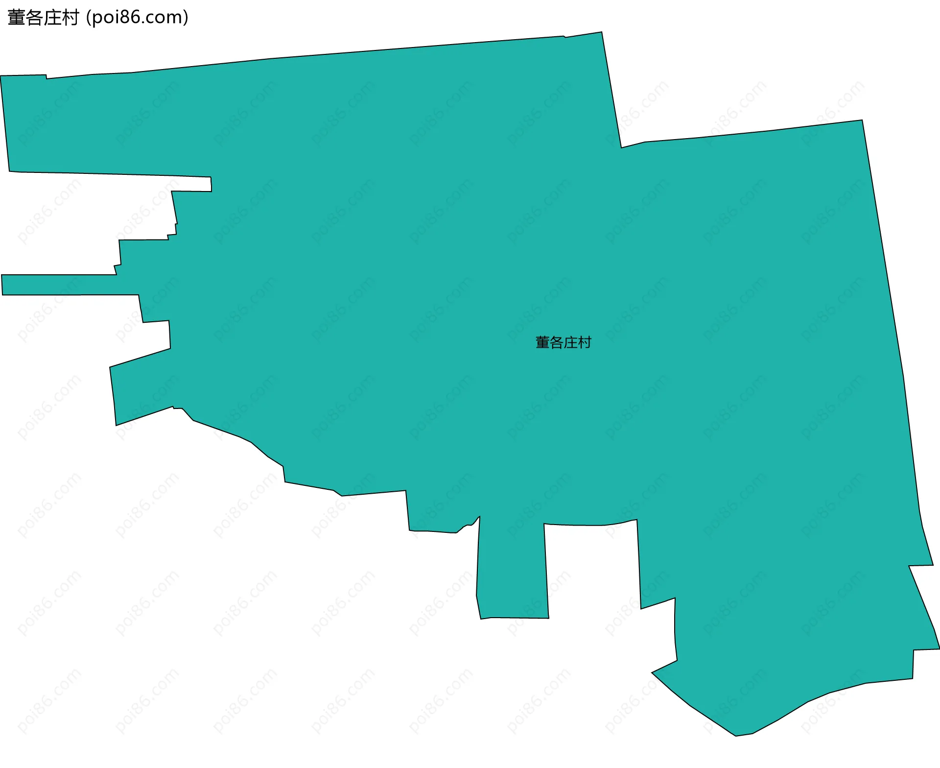 董各庄村边界地图