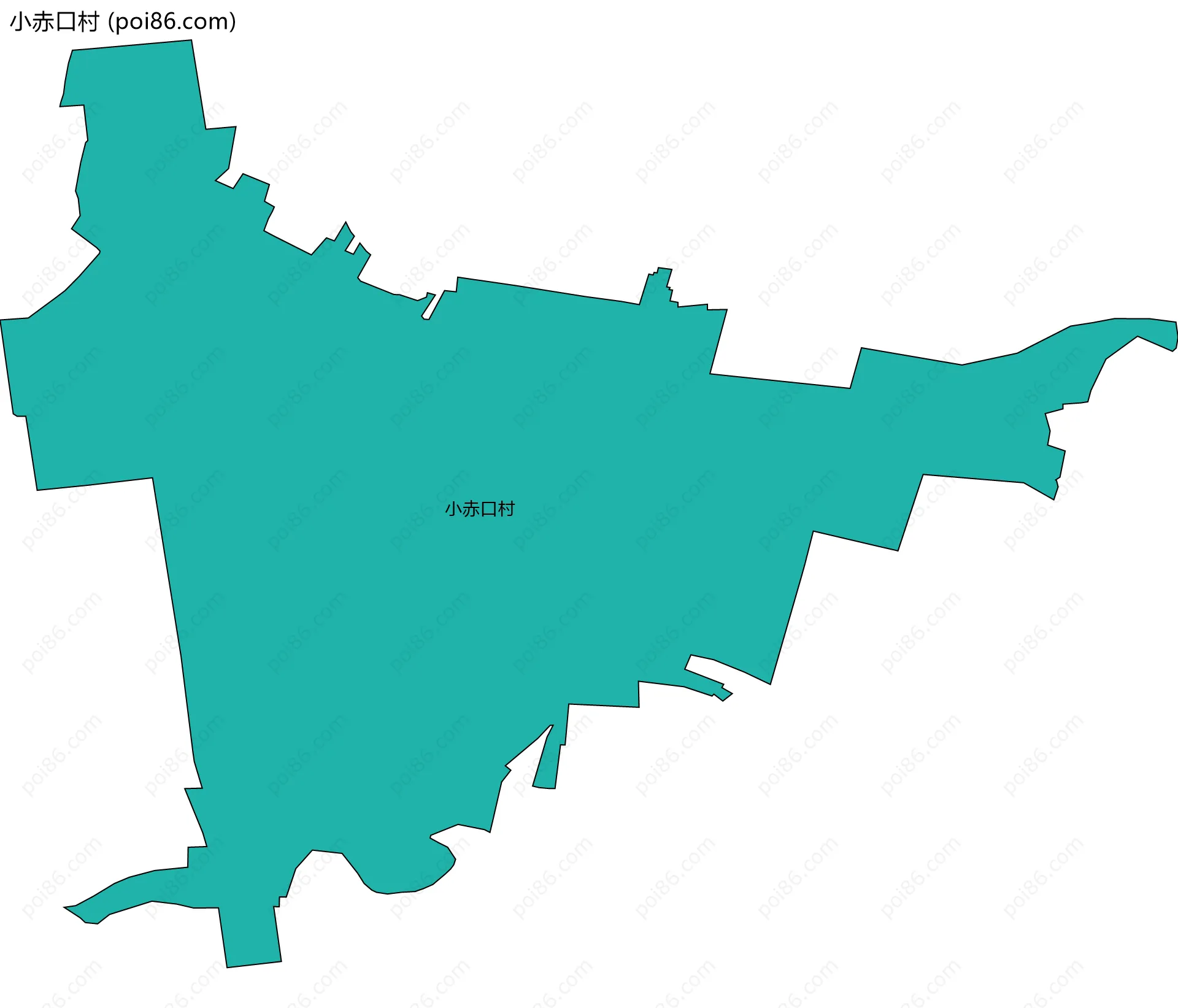 小赤口村边界地图