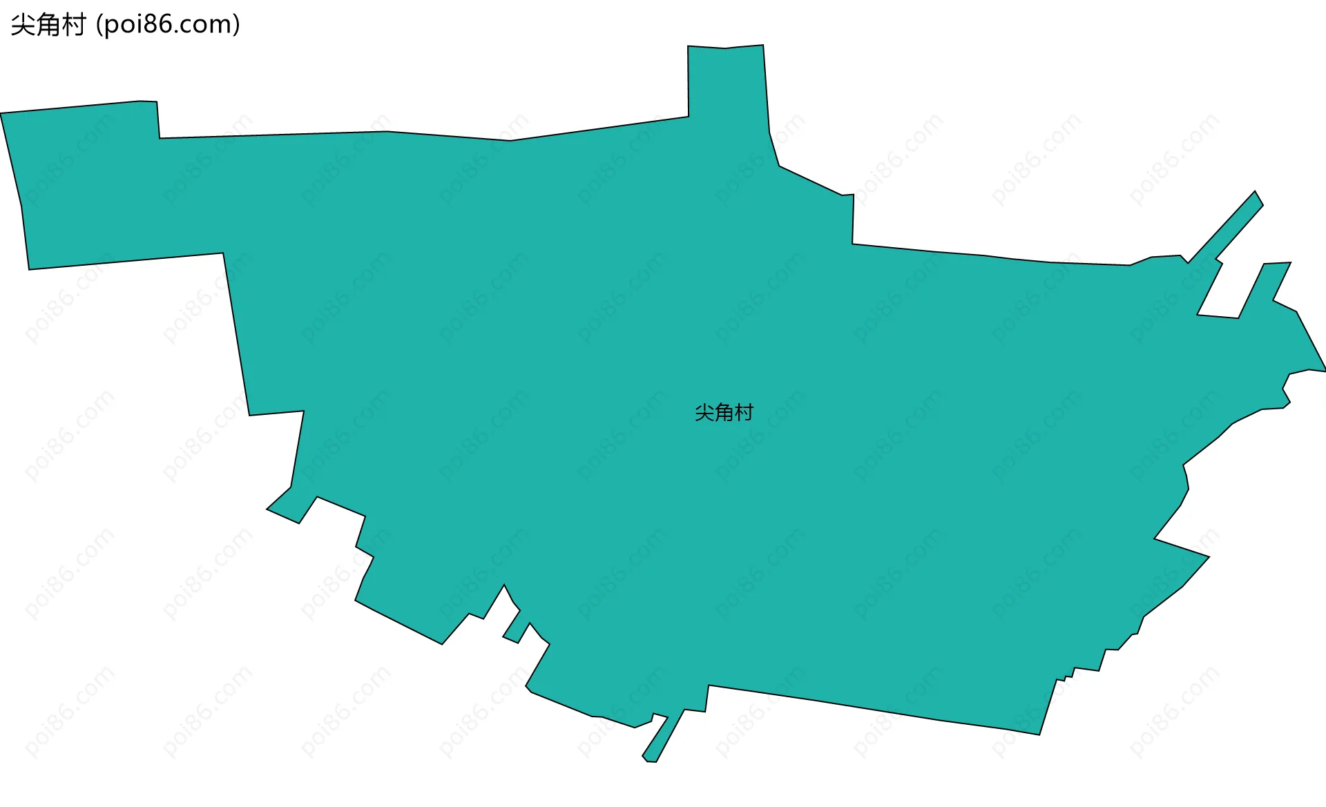 尖角村边界地图