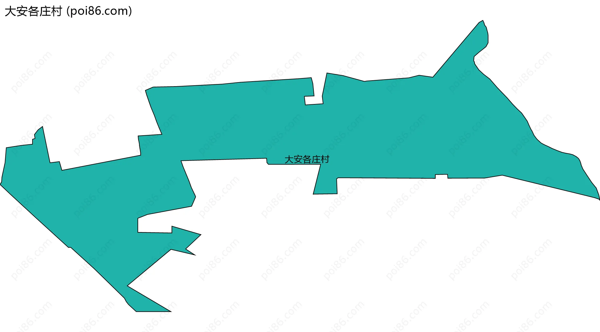 大安各庄村边界地图