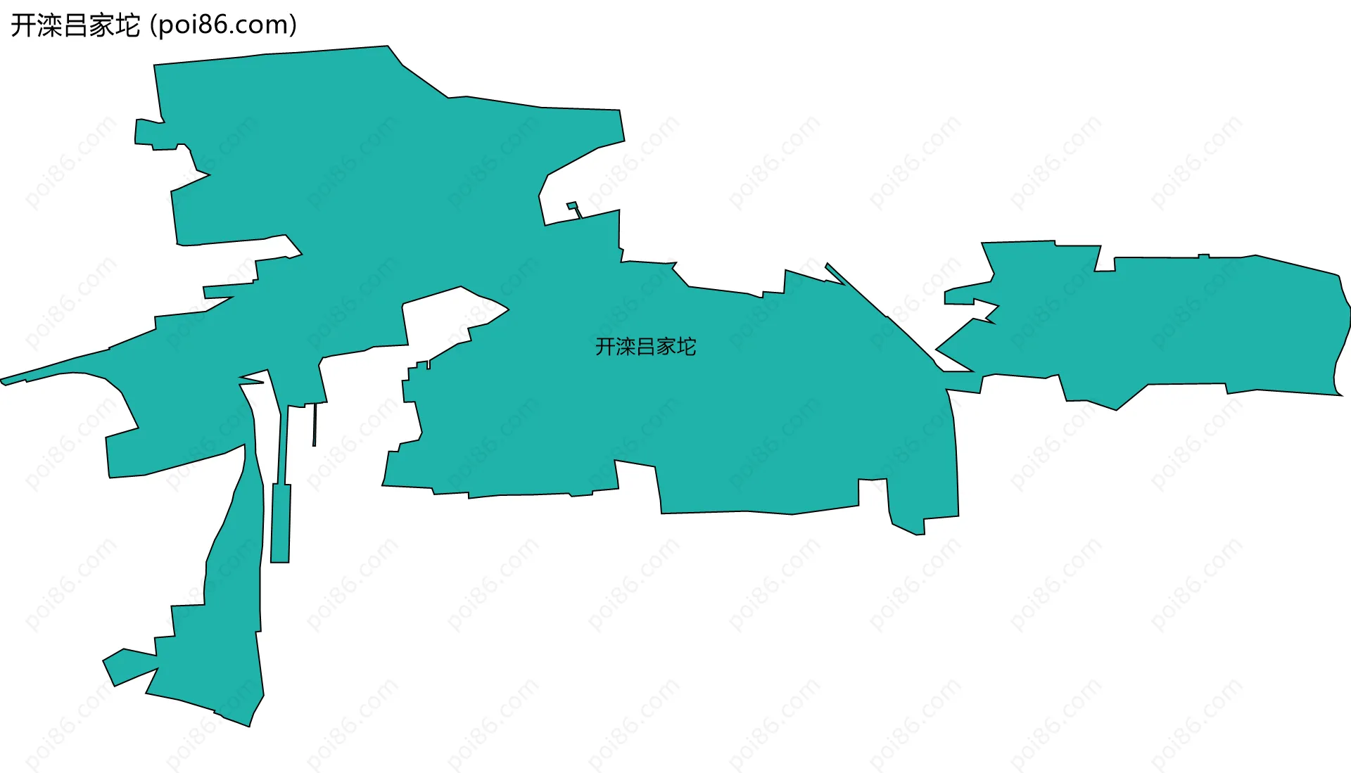 开滦吕家坨边界地图