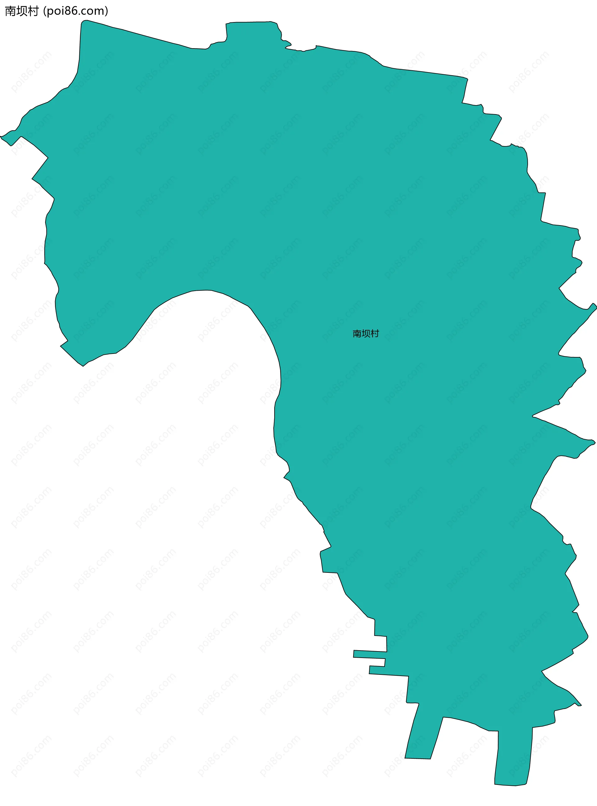 南坝村边界地图