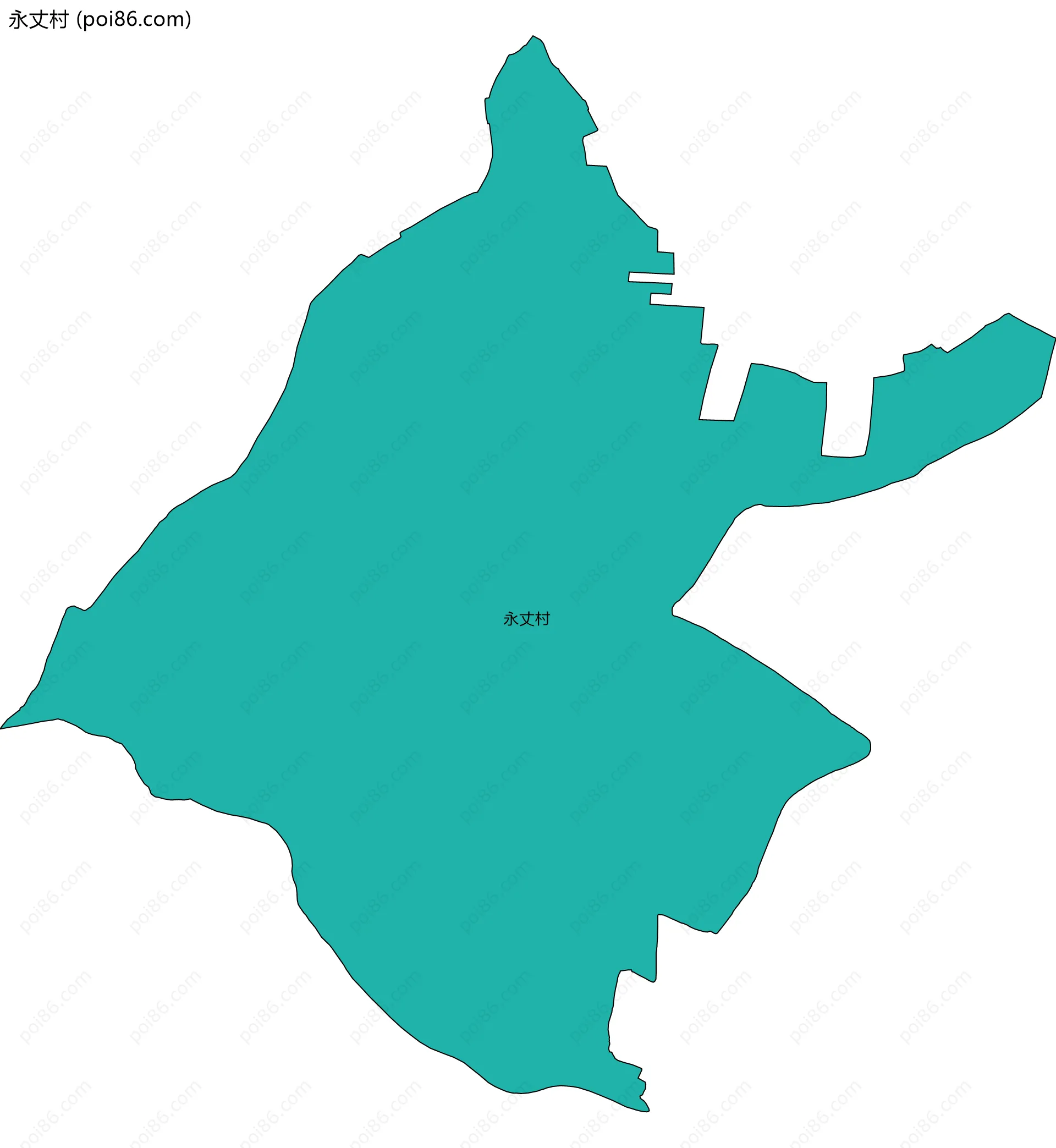 永丈村边界地图