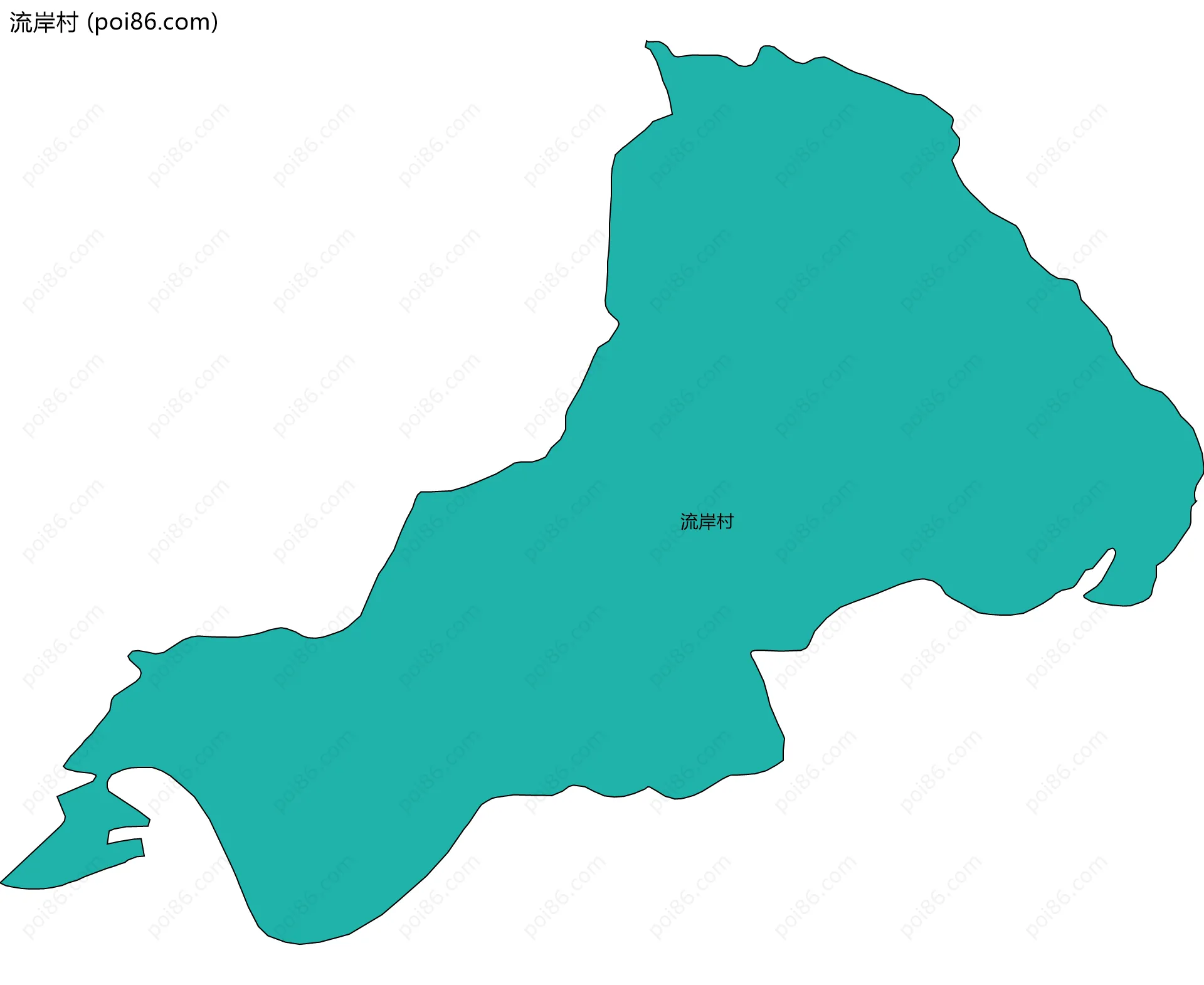 流岸村边界地图