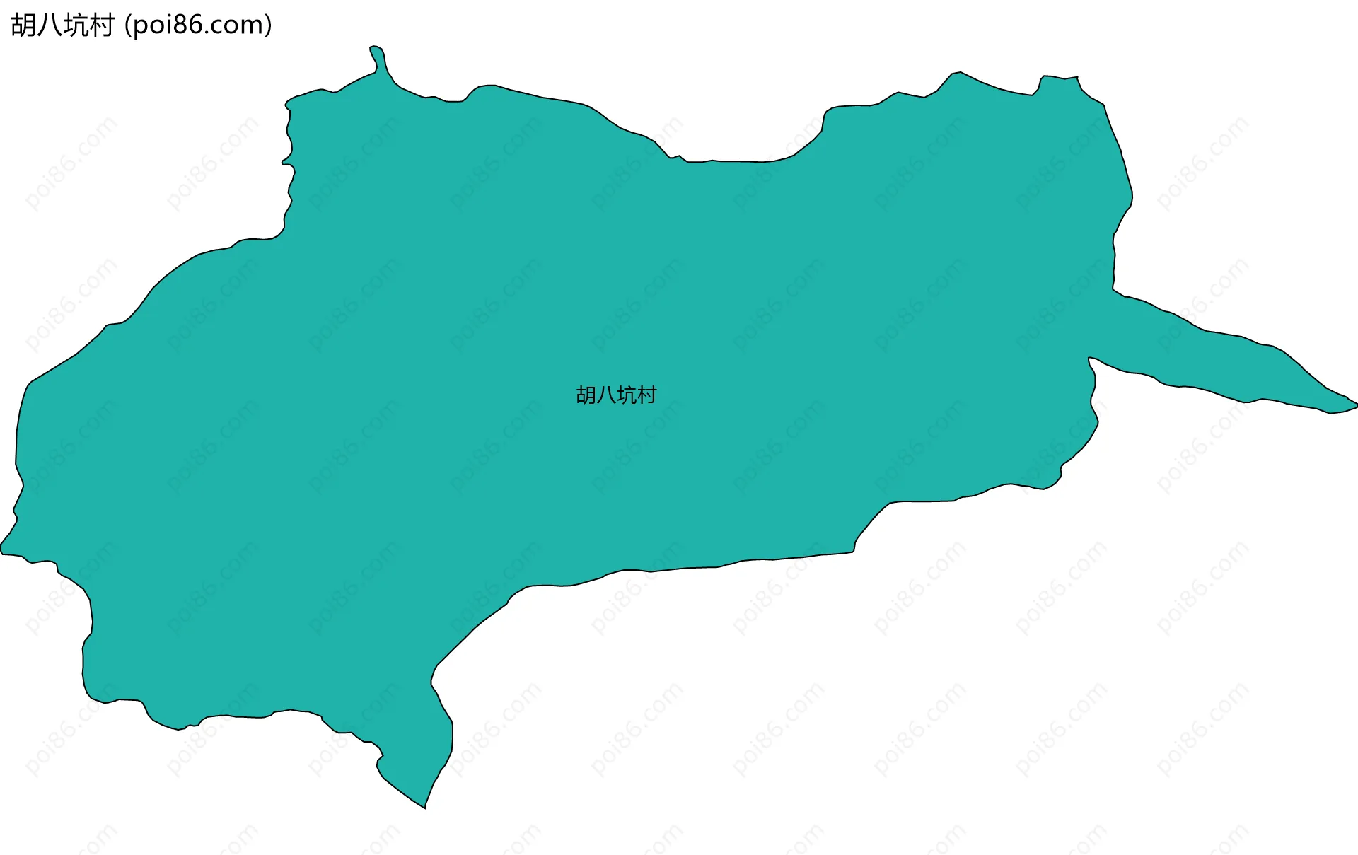 胡八坑村边界地图